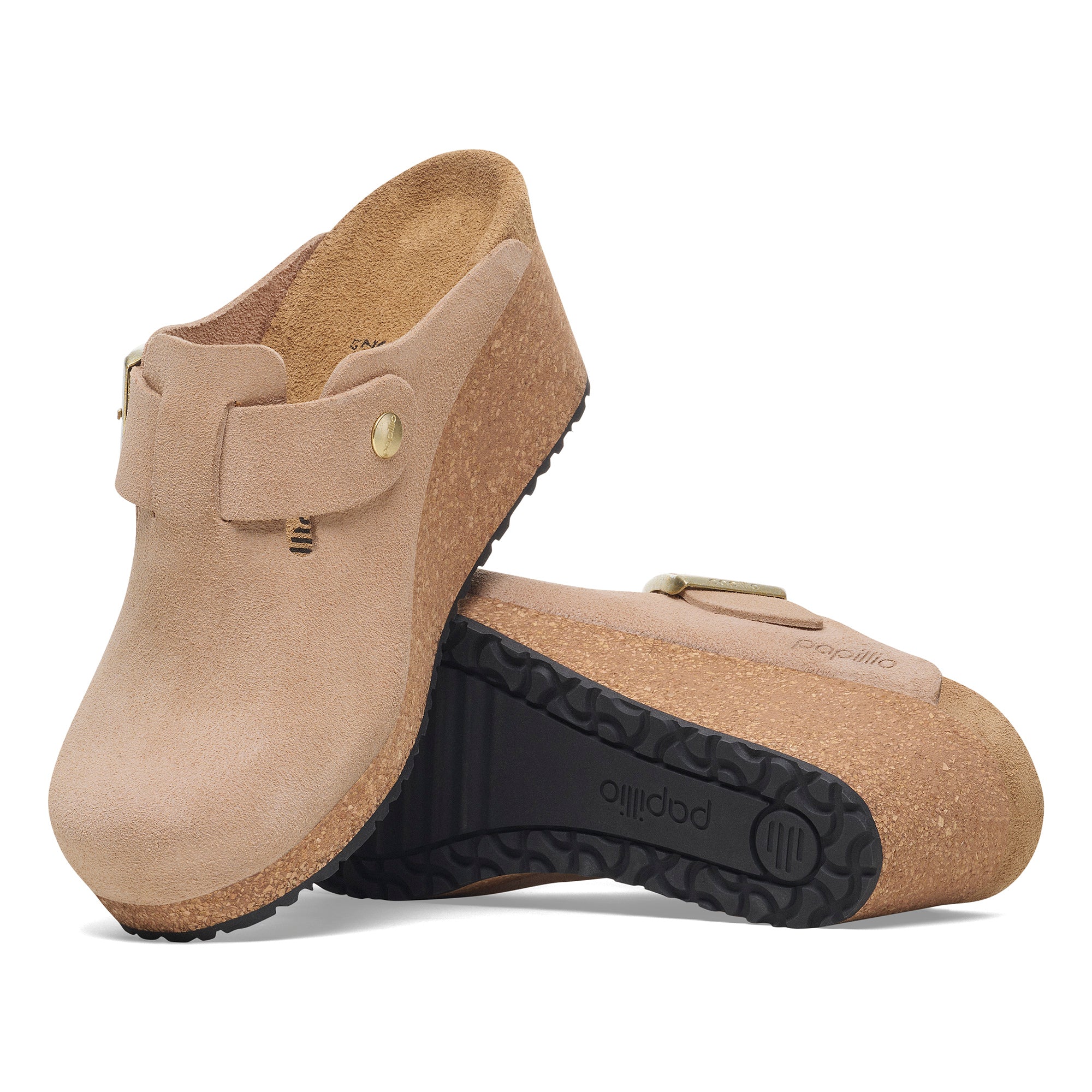 Papillio Fanny warm sand suede by Birkenstock