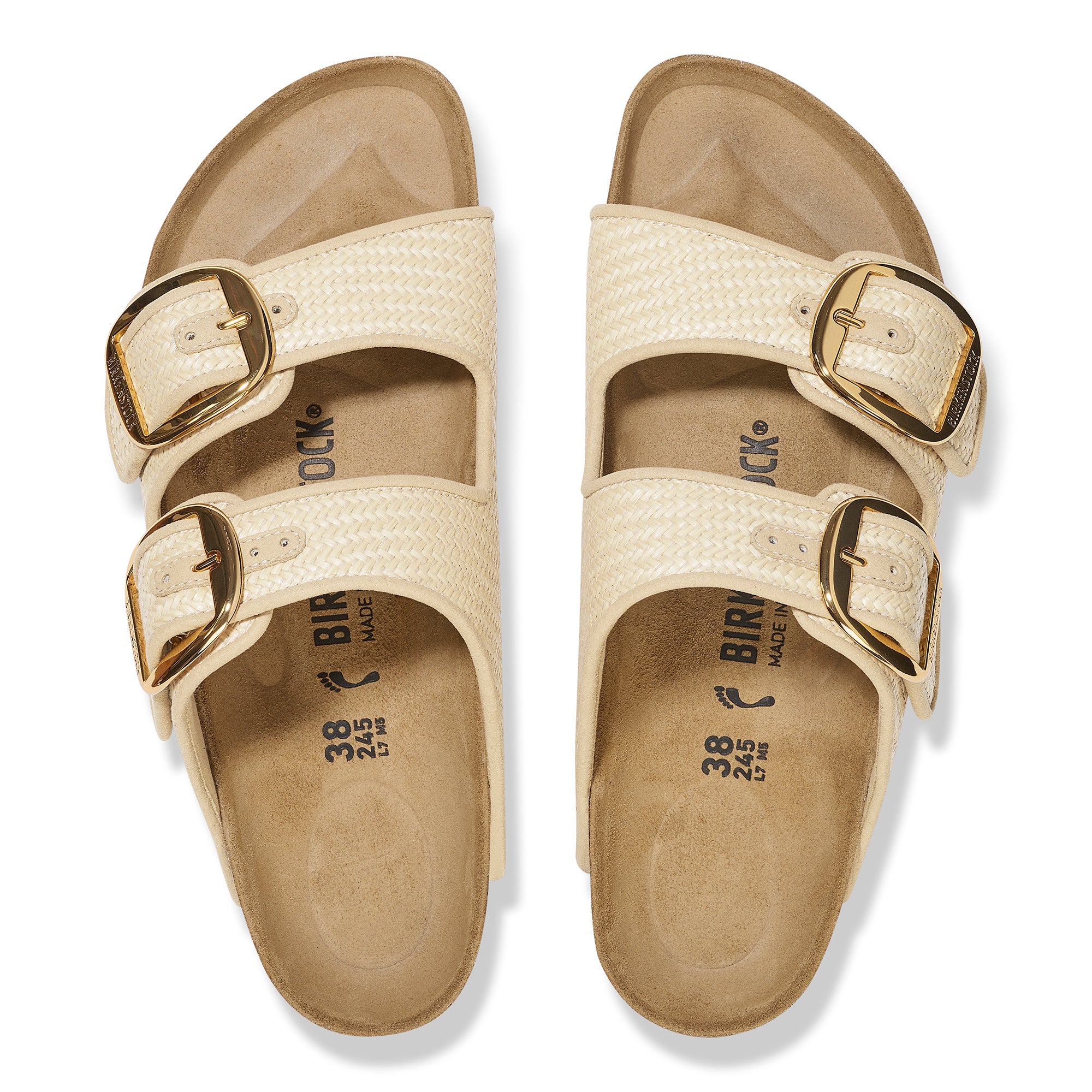 Birkenstock Arizona Big Buckle raffia natural textile