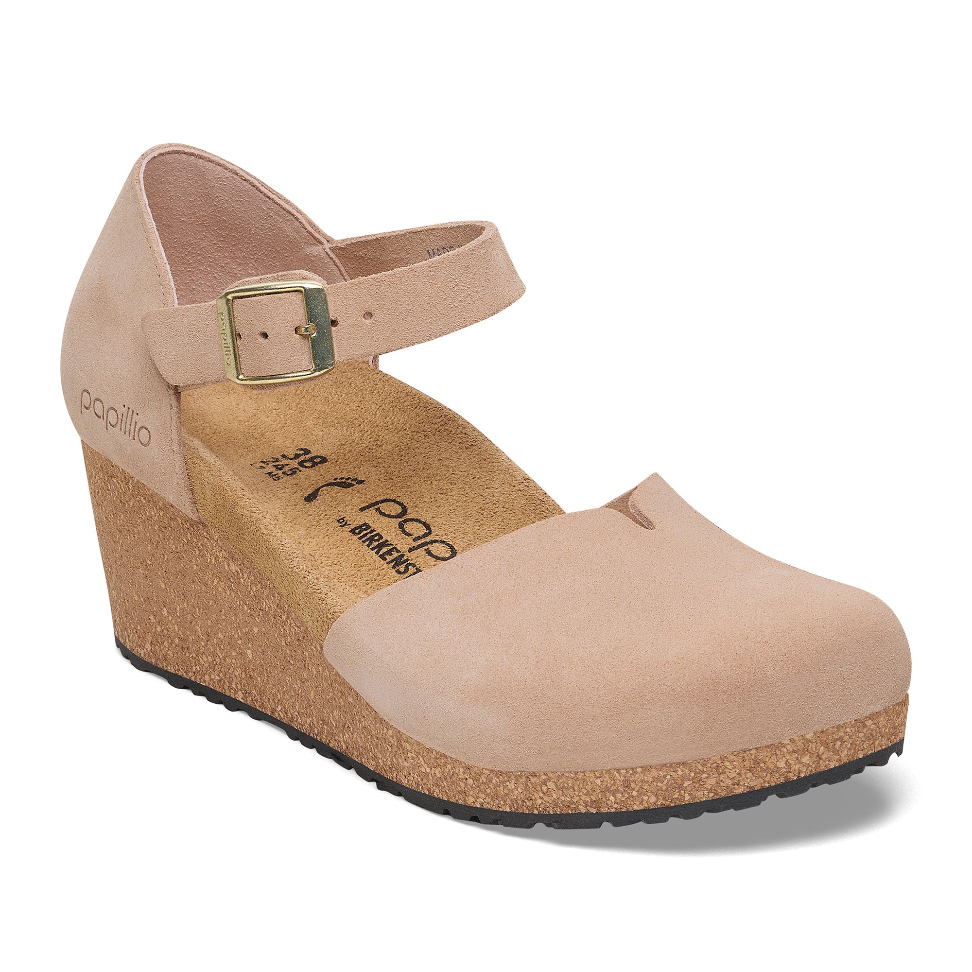 Papillio Mary warm sand suede by Birkenstock