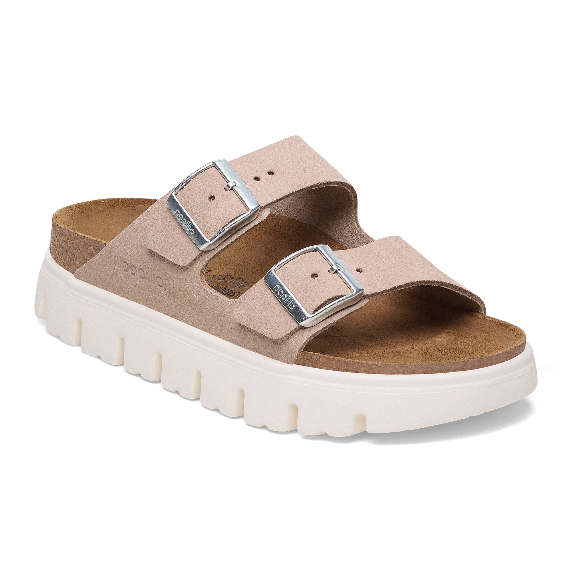 Papillio Arizona Chunky light rose suede by Birkenstock