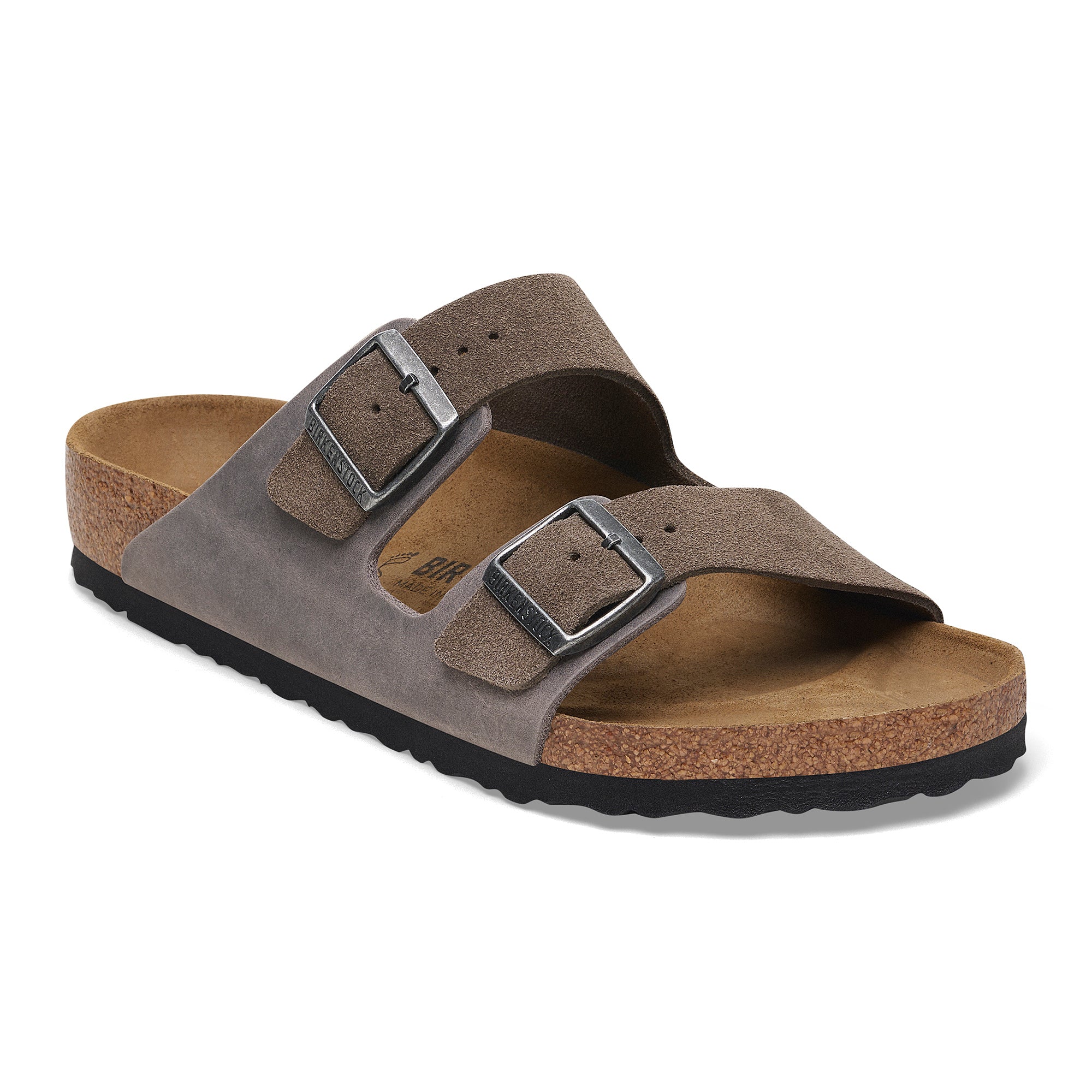 Birkenstock Arizona concrete gray suede/oiled leather