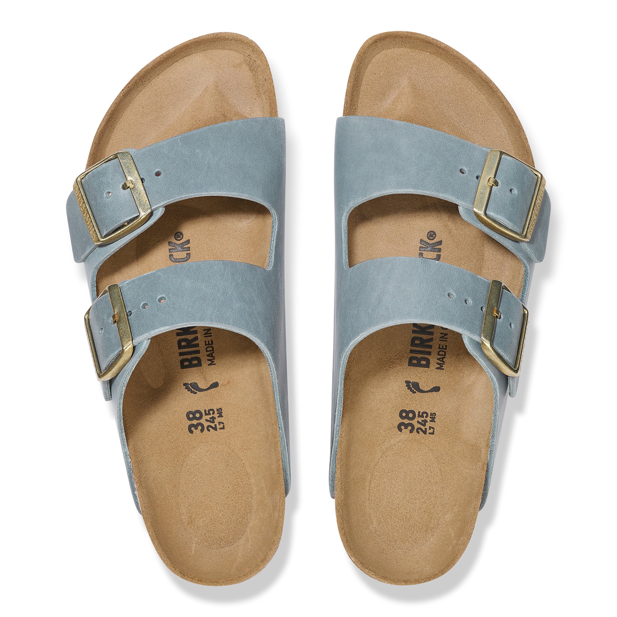 Birkenstock Arizona basalt gray oiled leather
