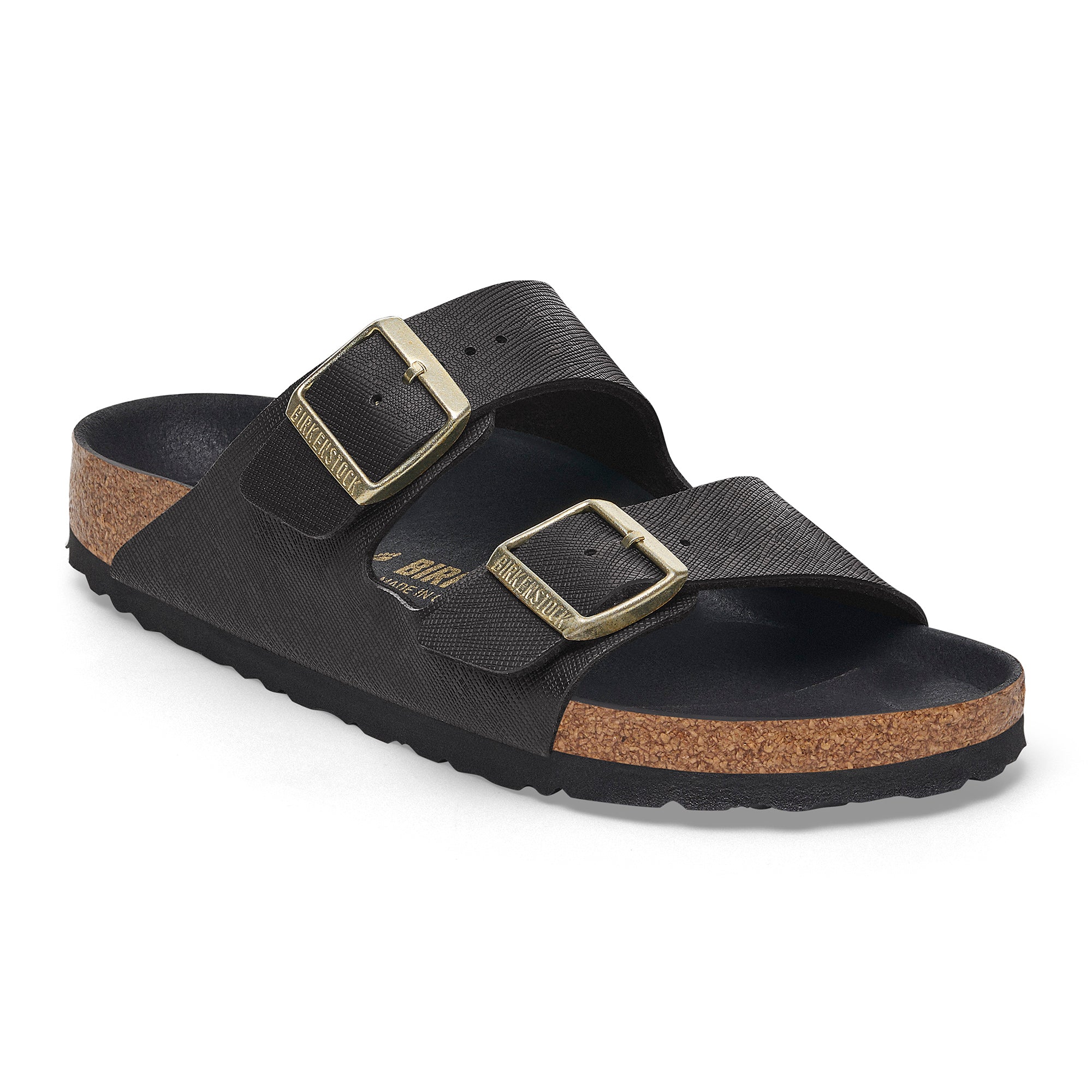 Birkenstock Arizona Hex saffiano black Birko-Flor