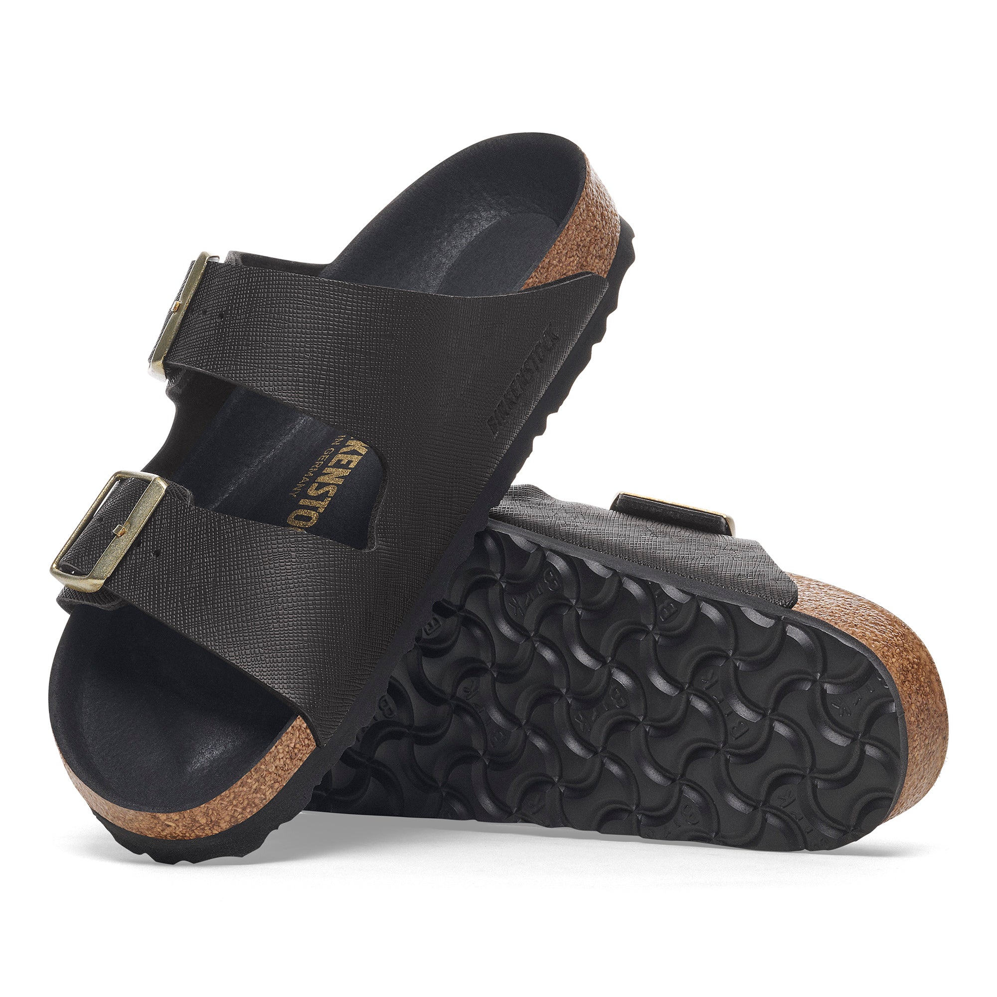 Birkenstock Arizona Hex saffiano black Birko-Flor