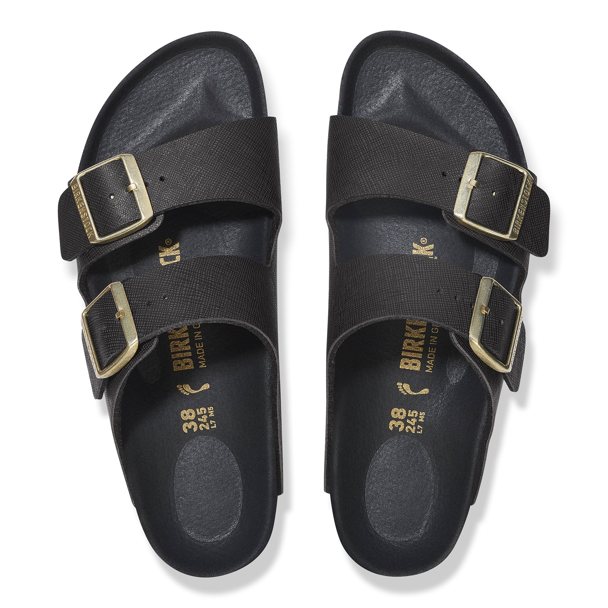 Birkenstock Arizona Hex saffiano black Birko-Flor