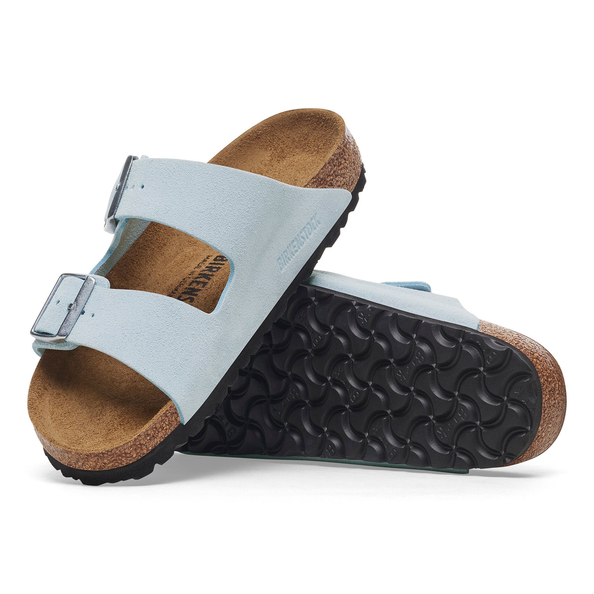 Birkenstock Arizona baby blue suede