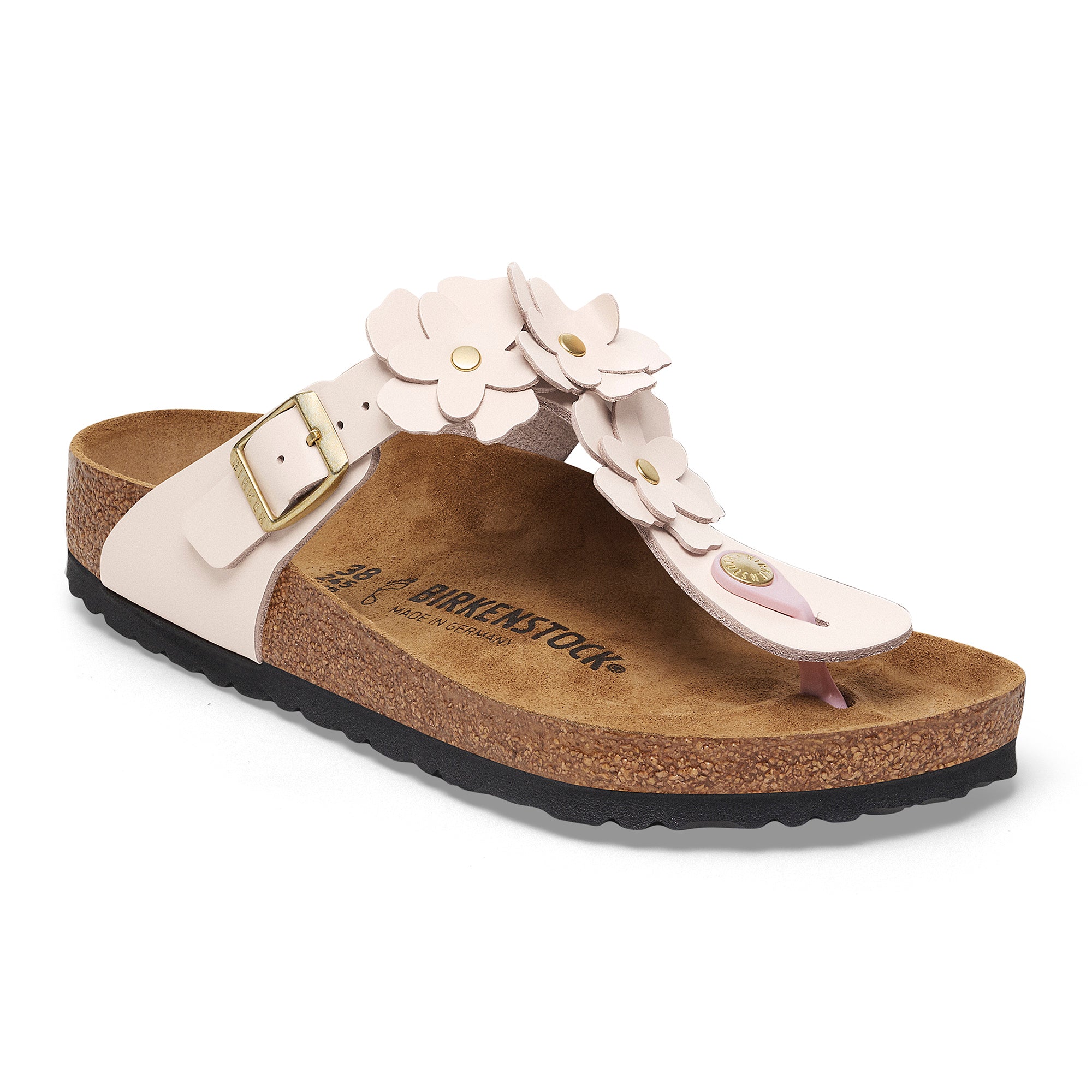 Birkenstock Gizeh Flowers light rose leather