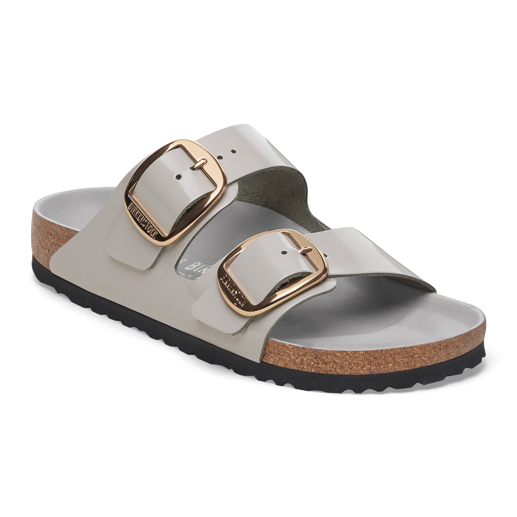 Birkenstock Arizona Big Buckle high shine stone coin leather