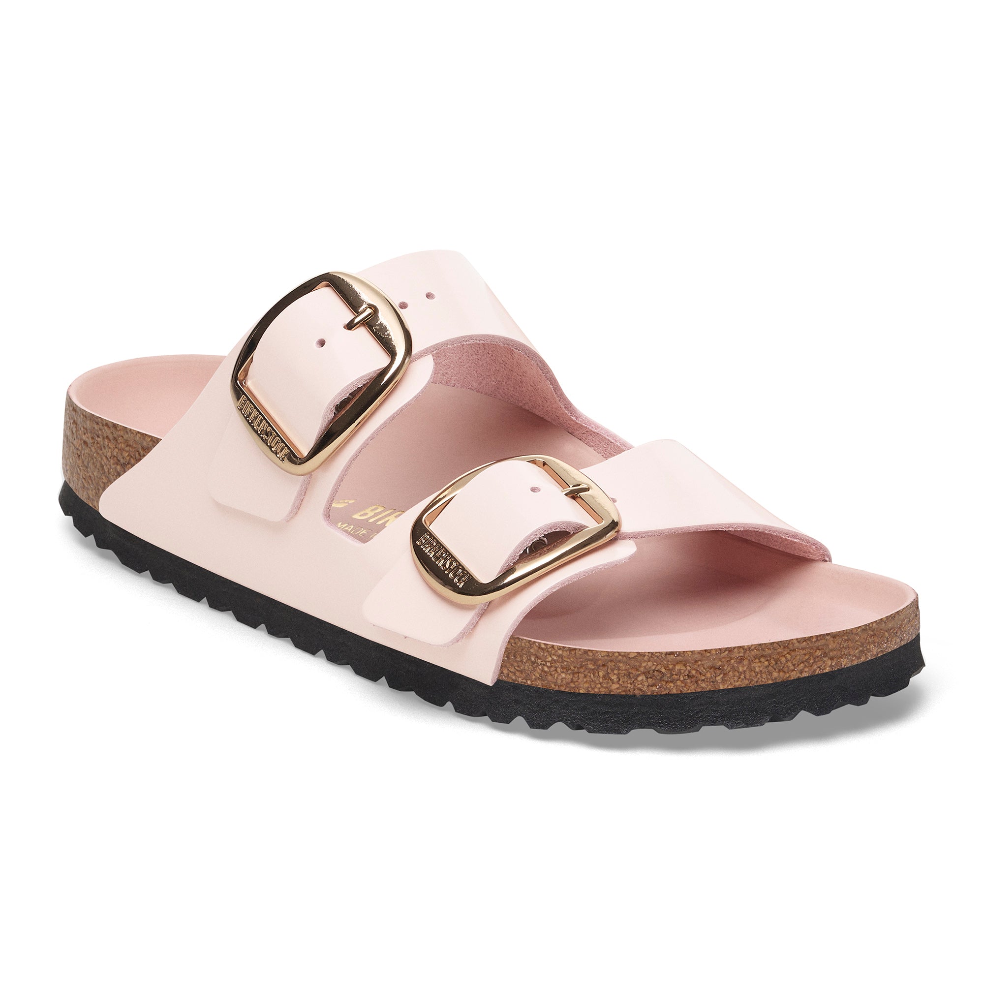 Birkenstock Arizona Big Buckle high shine light rose leather