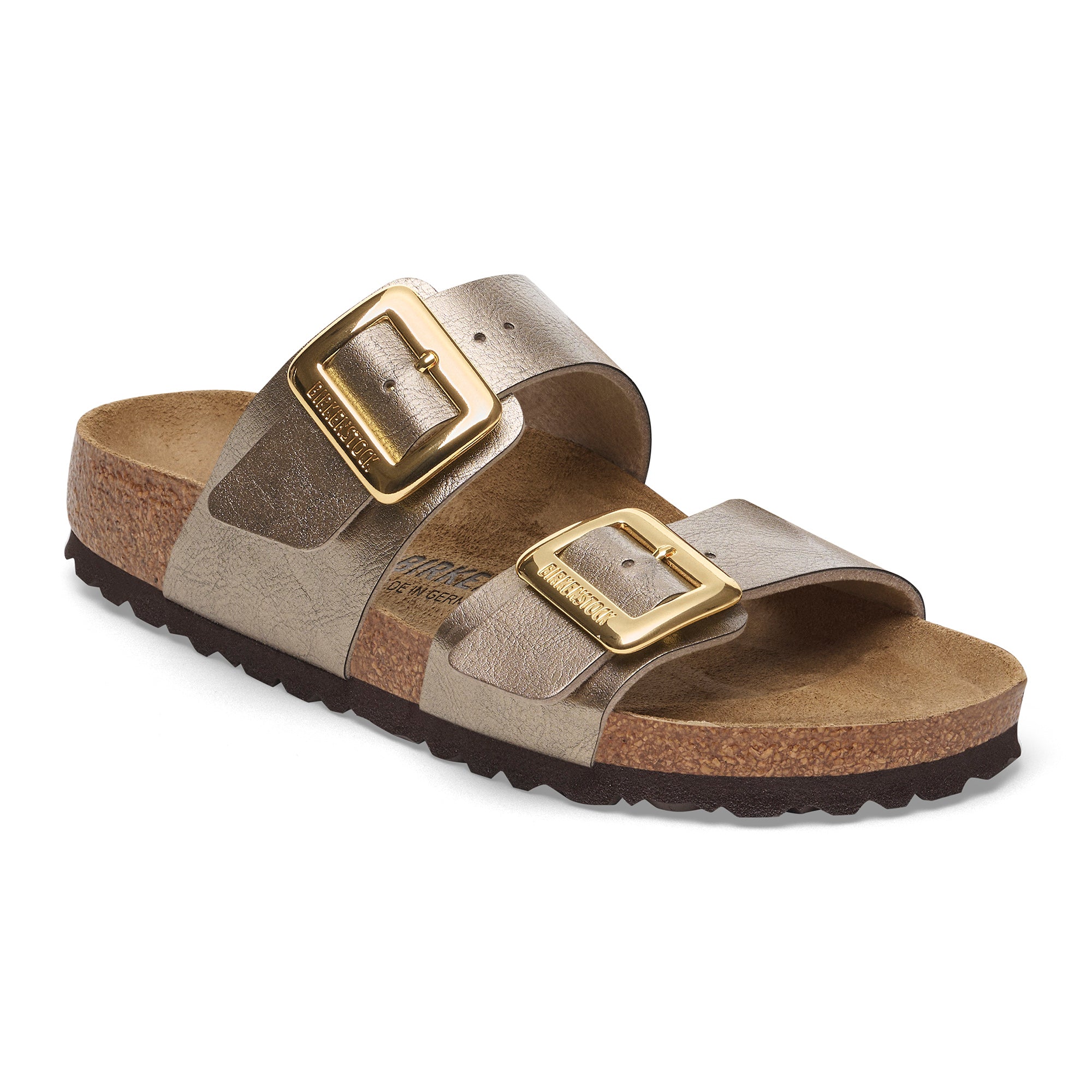 Birkenstock Sydney Luxe Buckle graceful taupe Birko-Flor