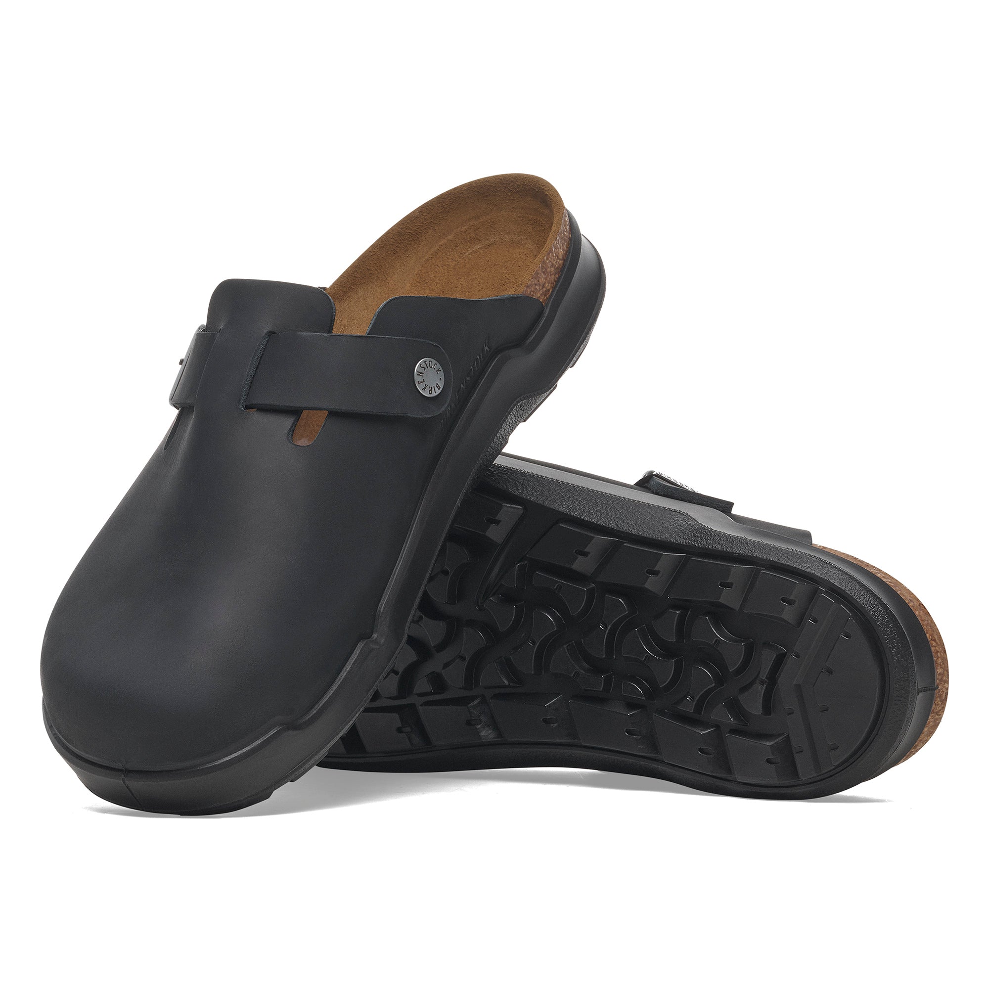 Birkenstock Men's Boston Crosstown black oiled leather