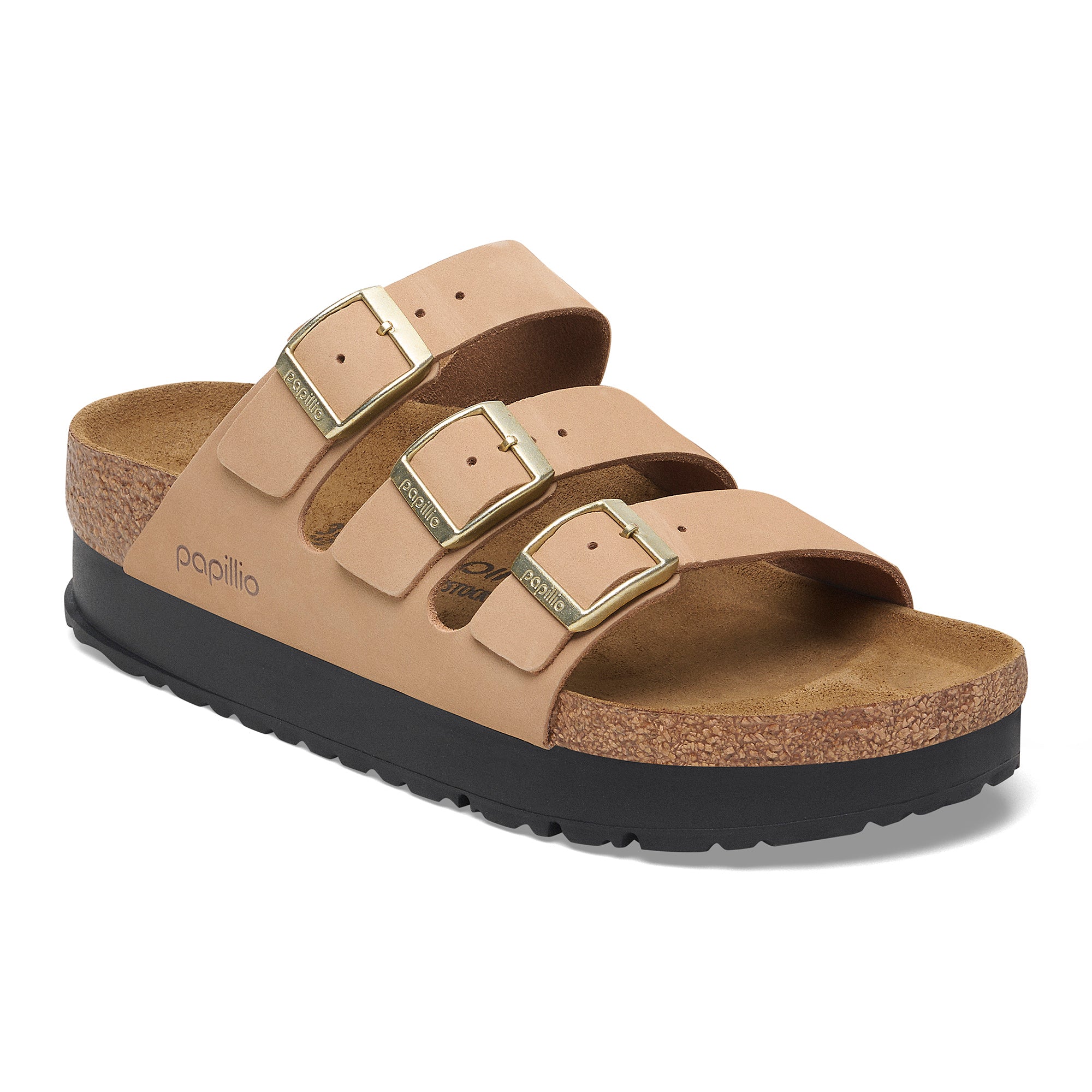 Papillio Florida Platform sandcastle nubuck by Birkenstock