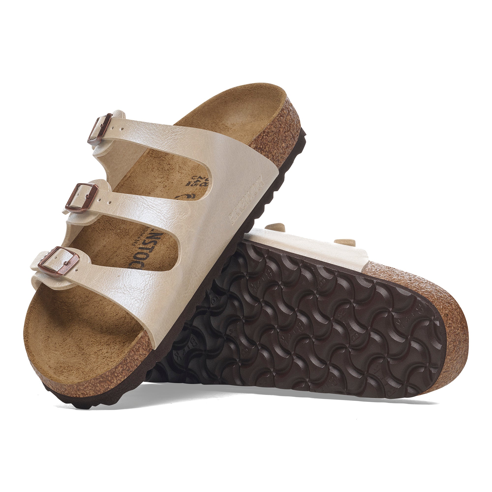 Birkenstock Florida graceful pearl white Birko-Flor