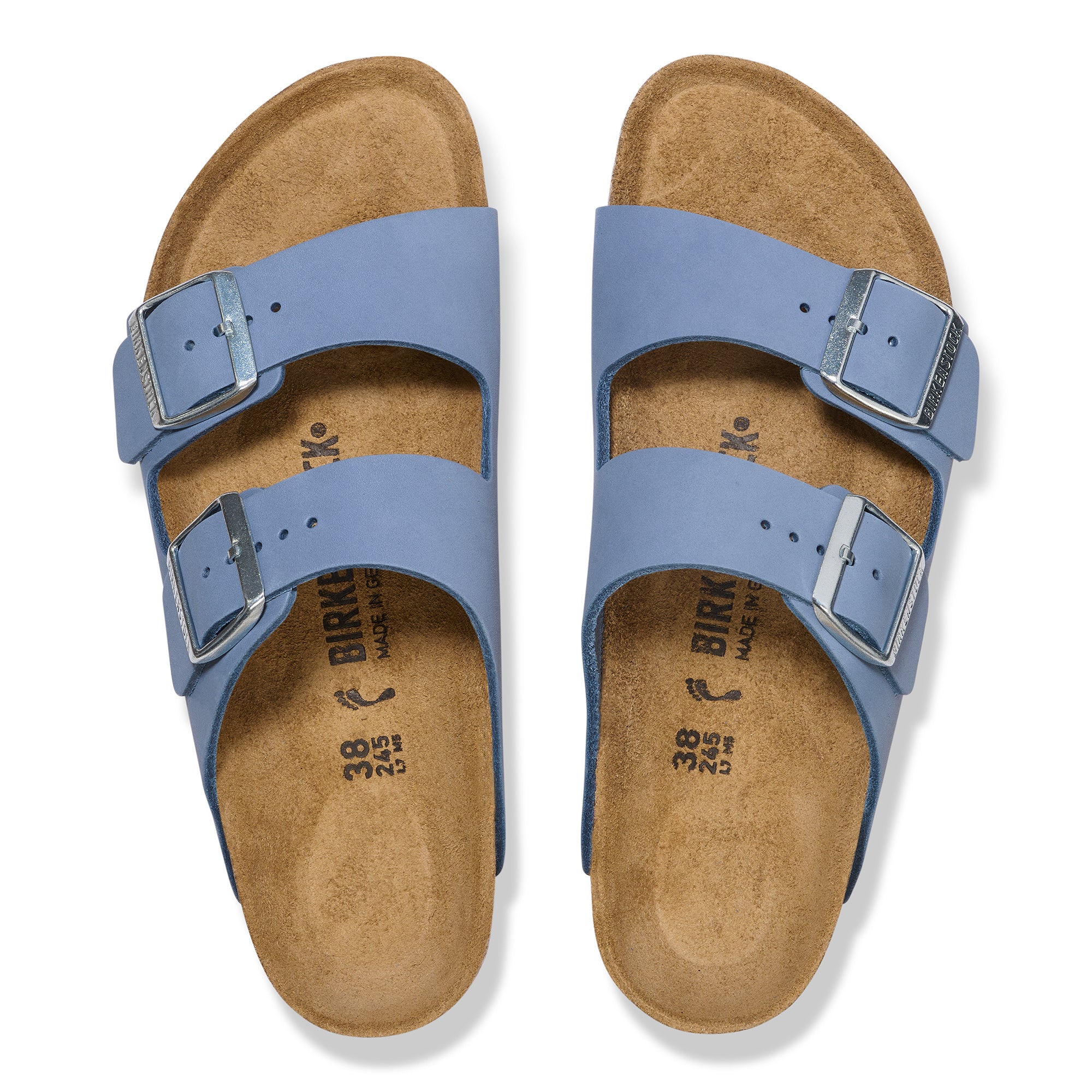 【僅かな使用】BIRKENSTOCK/Arizona/24.0/ストーンブルー Birkenstock Arizona stone blue nubuck