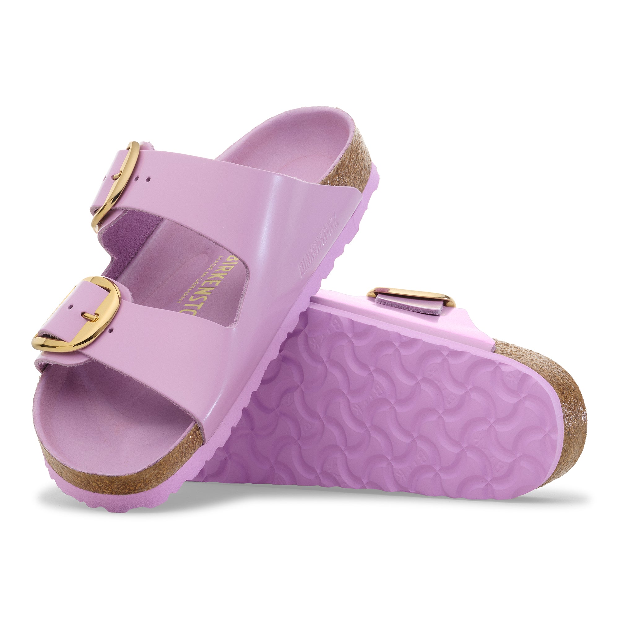 Birkenstock Arizona Big Buckle high shine crocus leather