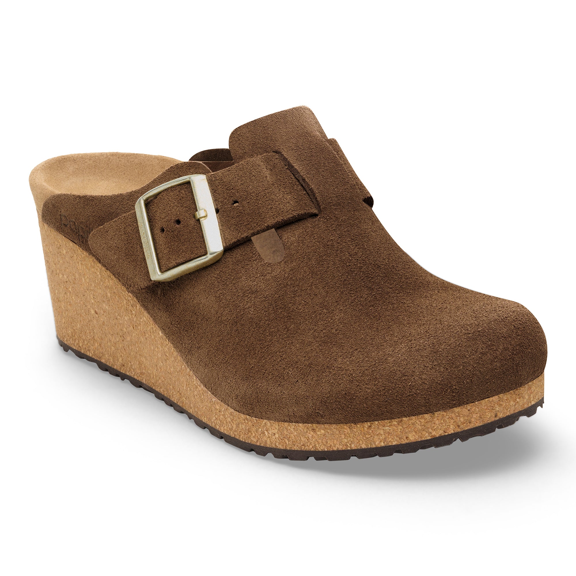 Papillio Fanny dark tea suede by Birkenstock