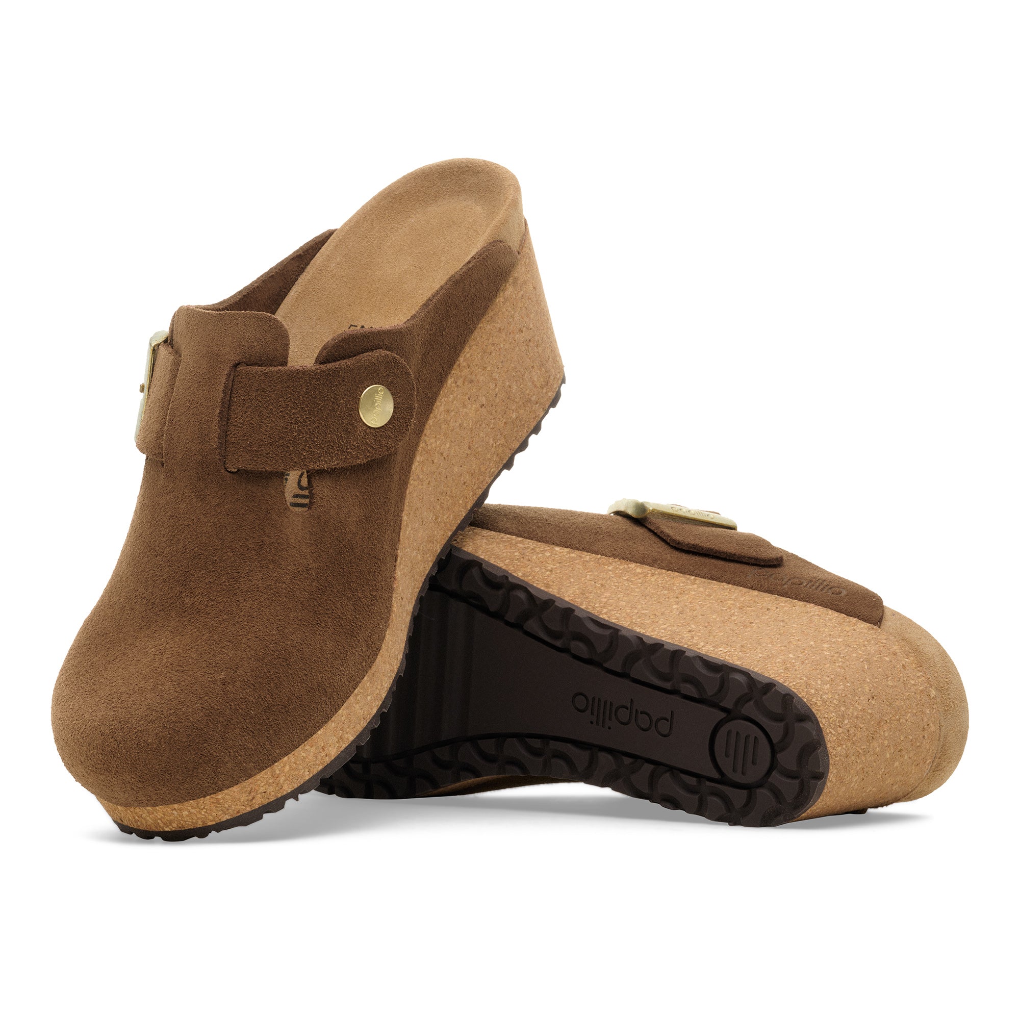 Papillio Fanny dark tea suede by Birkenstock