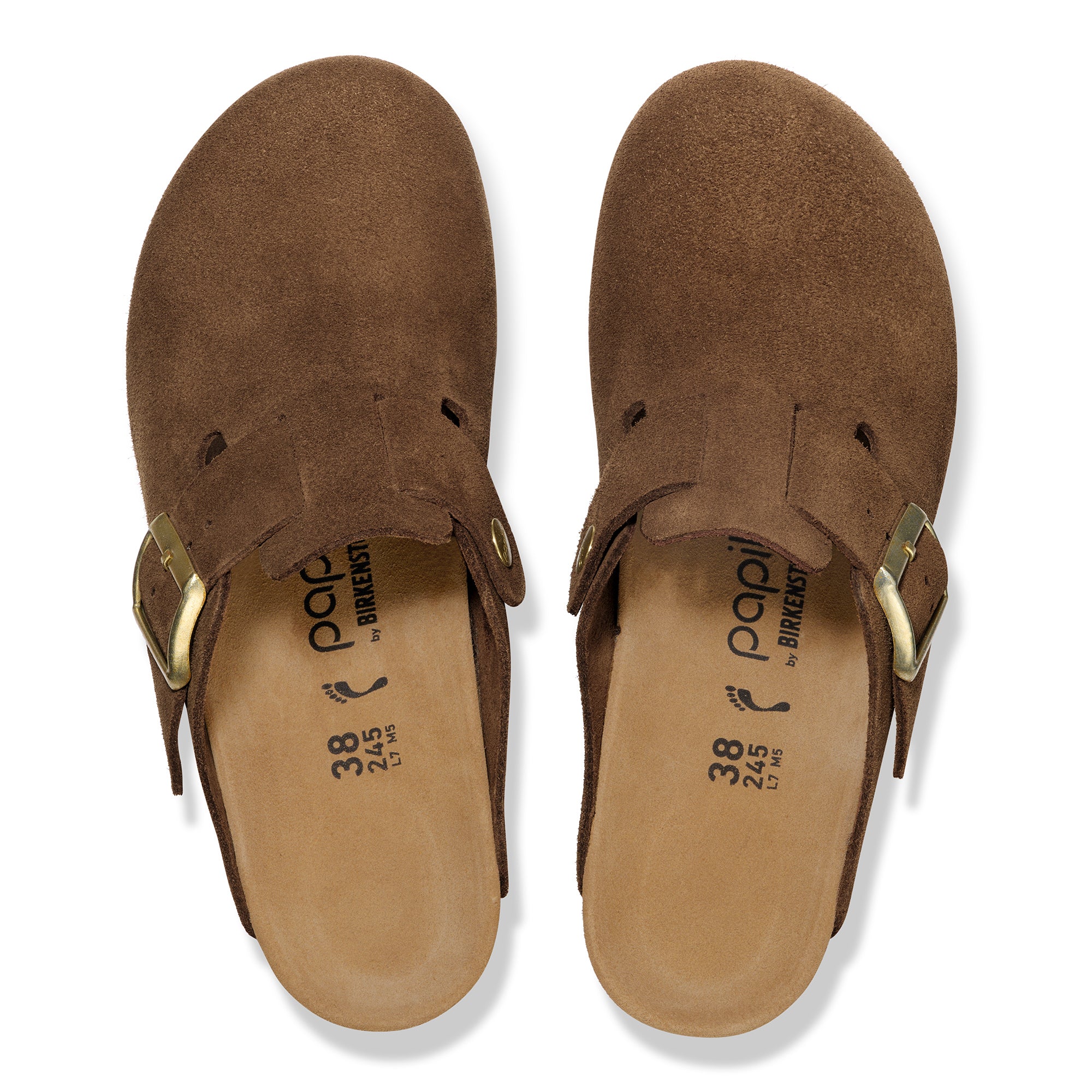 Papillio Fanny dark tea suede by Birkenstock