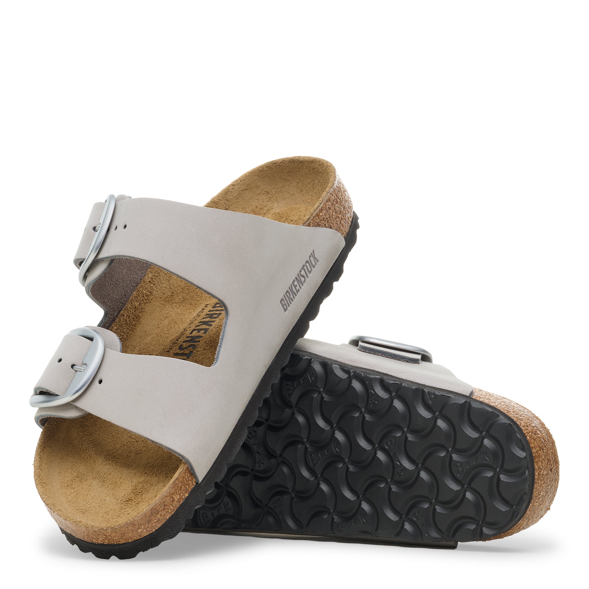 Birkenstock Arizona Big Buckle stone coin nubuck
