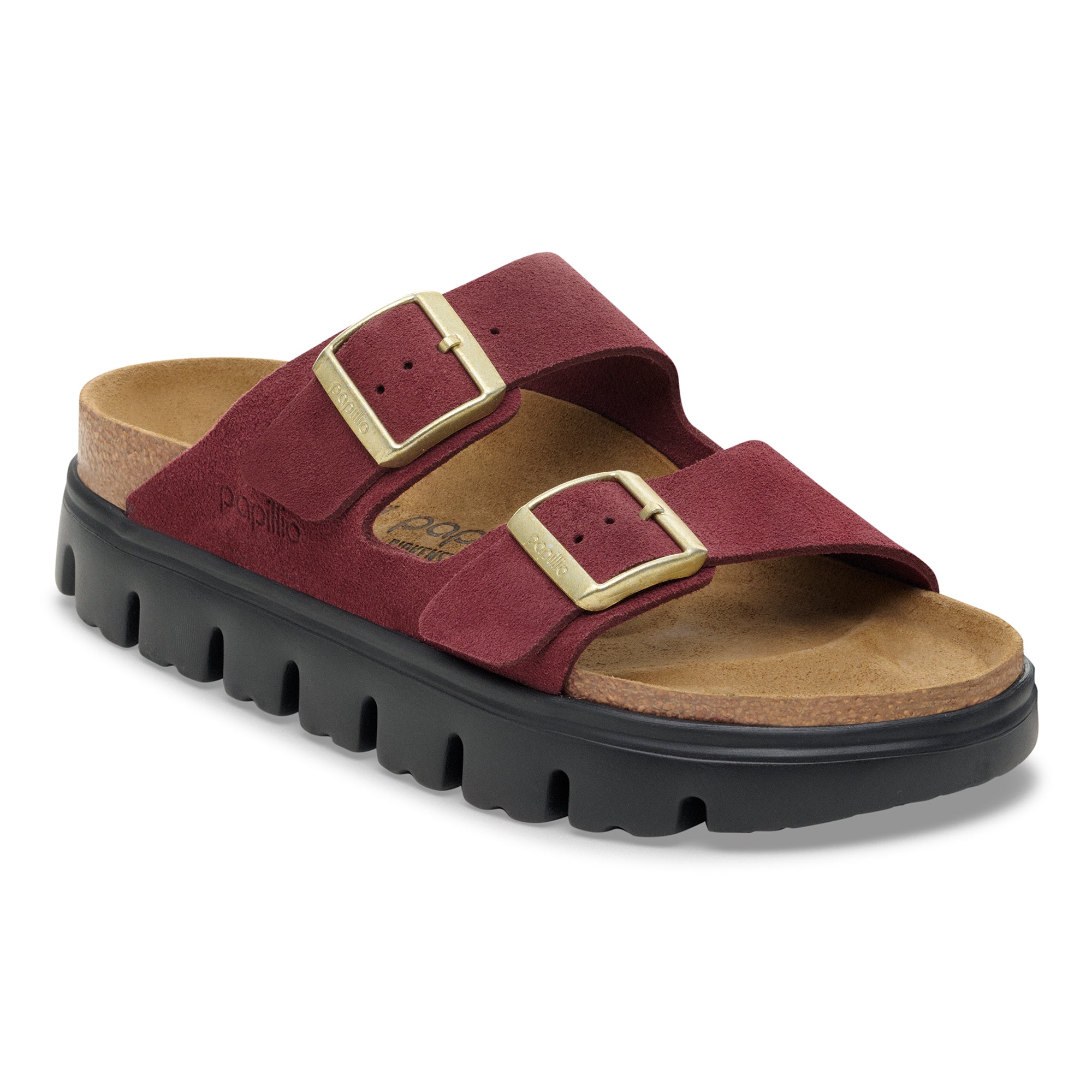 Papillio Arizona Chunky zinfandel suede by Birkenstock