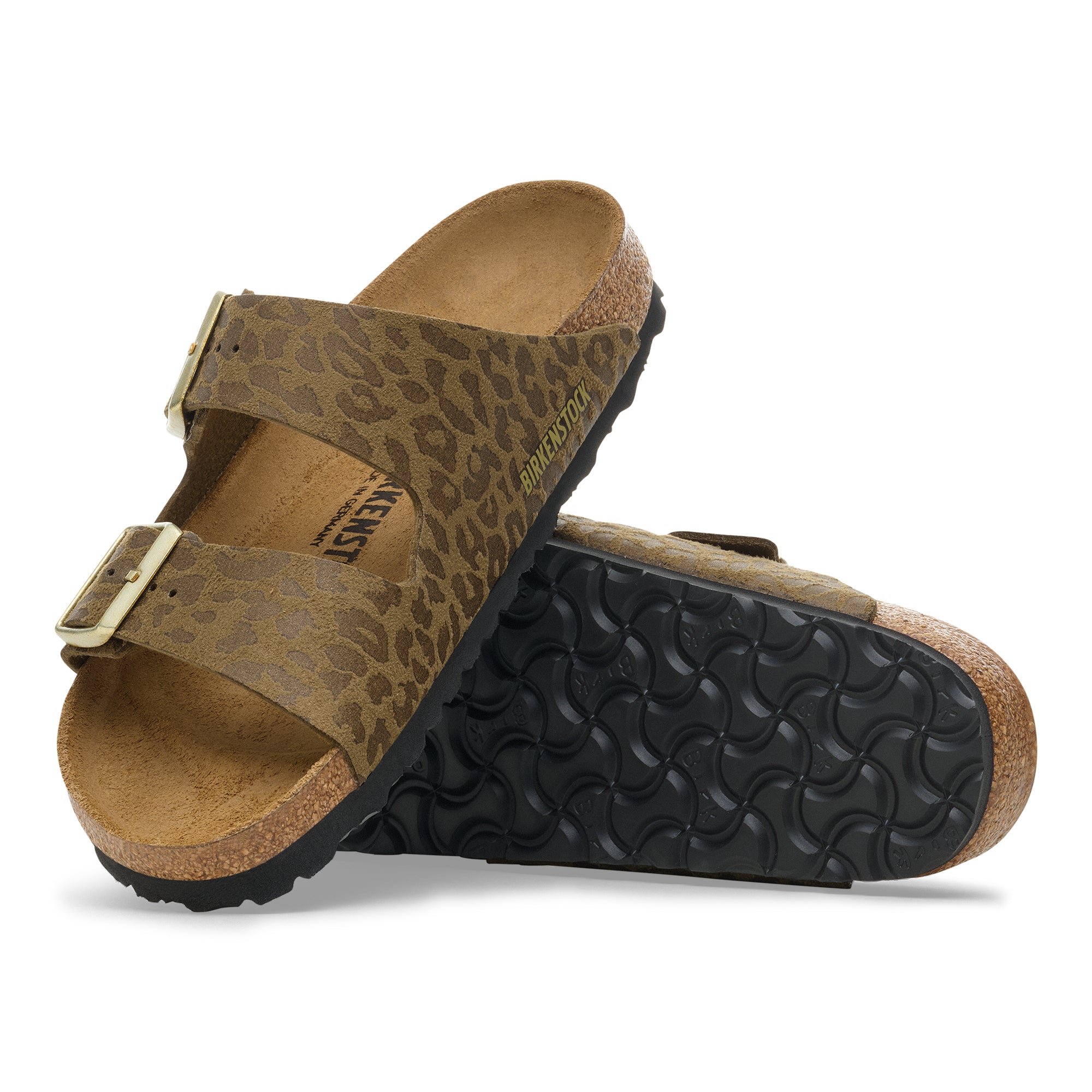 Birkenstock Arizona silky leo khaki Birkibuc