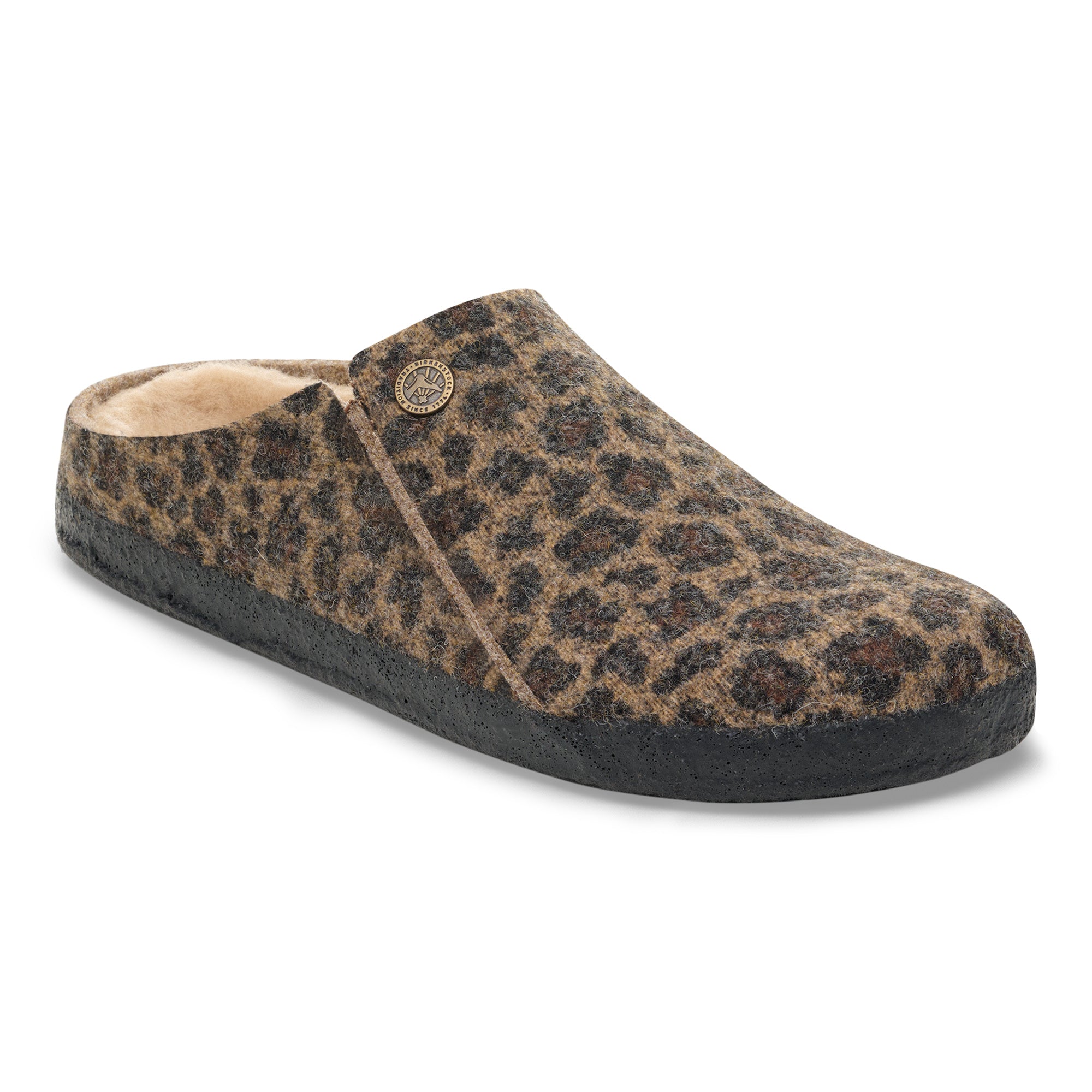Birkenstock Zermatt Shearling leopard toffee wool/natural shearling