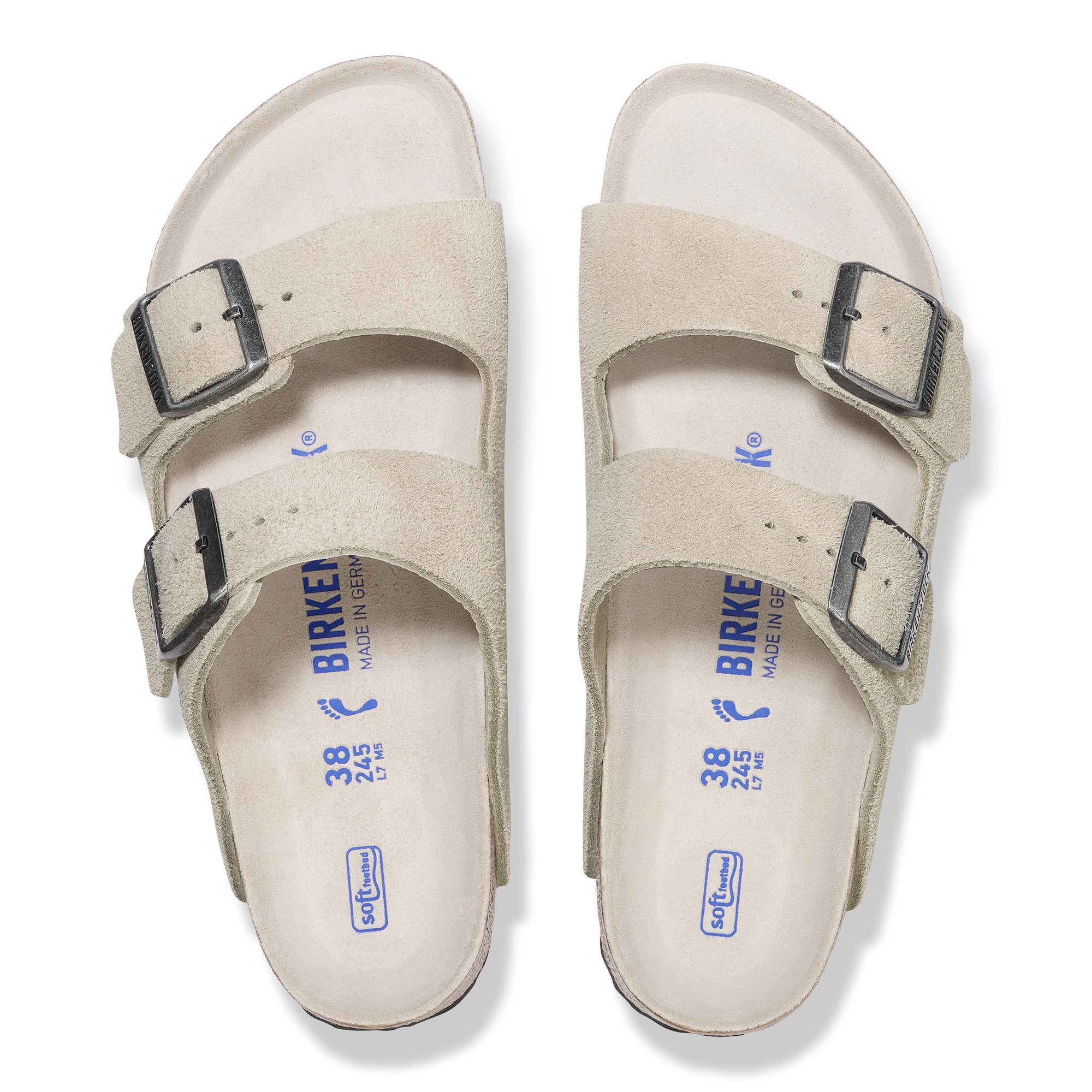 Birkenstock Arizona Soft Footbed oyster suede tonal