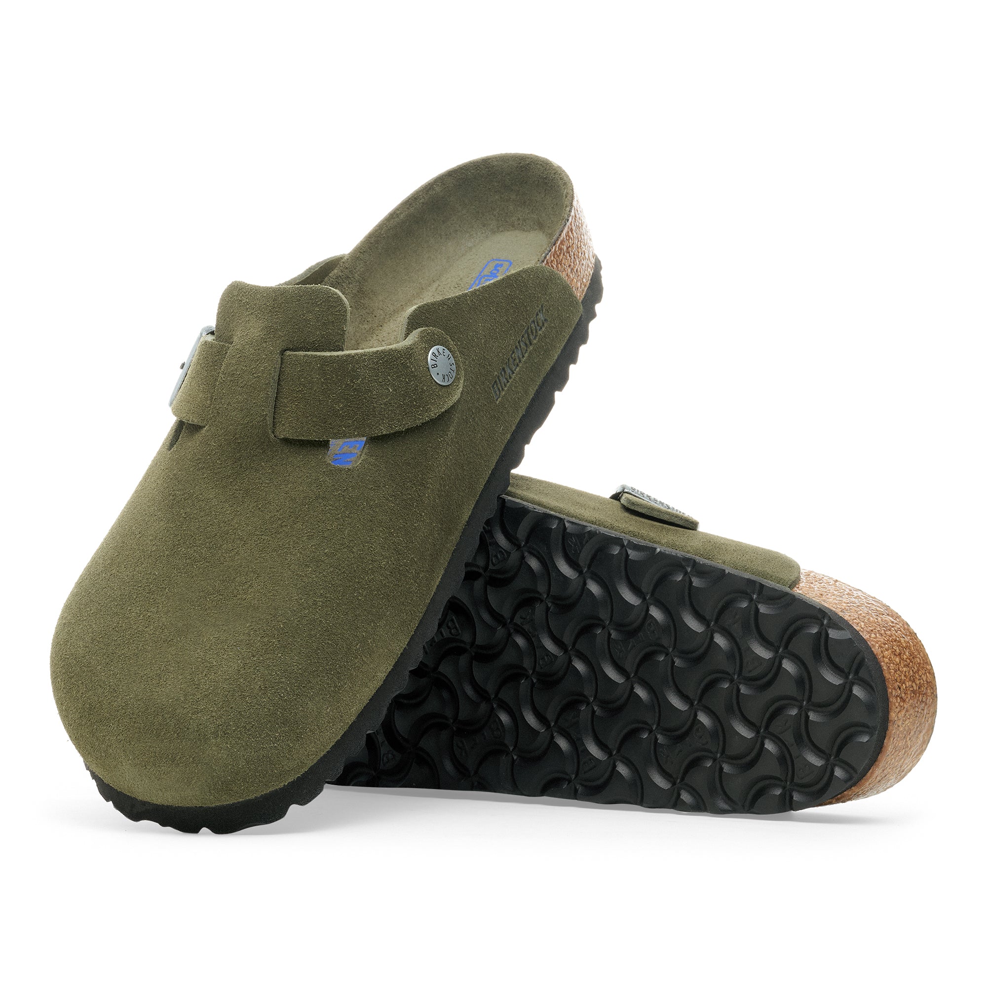 Birkenstock Boston Soft Footbed thyme suede tonal