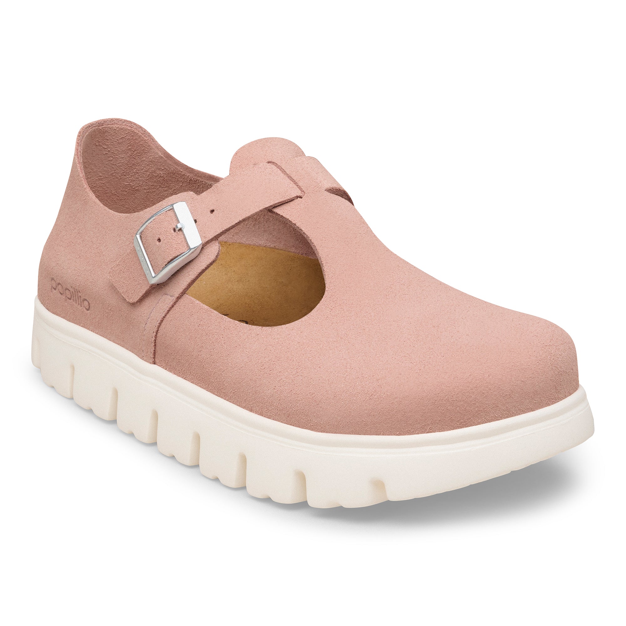 Papillio Paris Chunky pink clay suede by Birkenstock