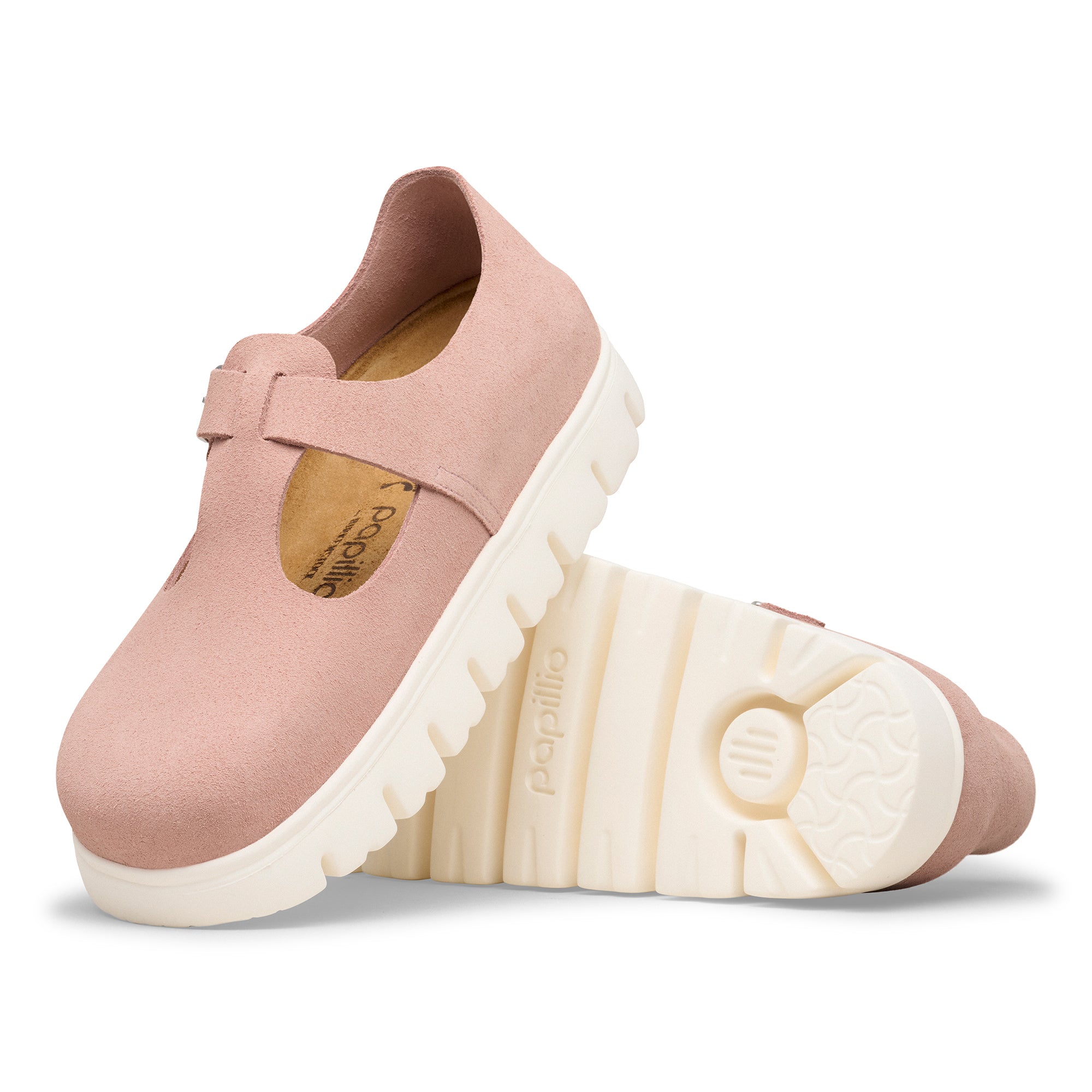Papillio Paris Chunky pink clay suede by Birkenstock