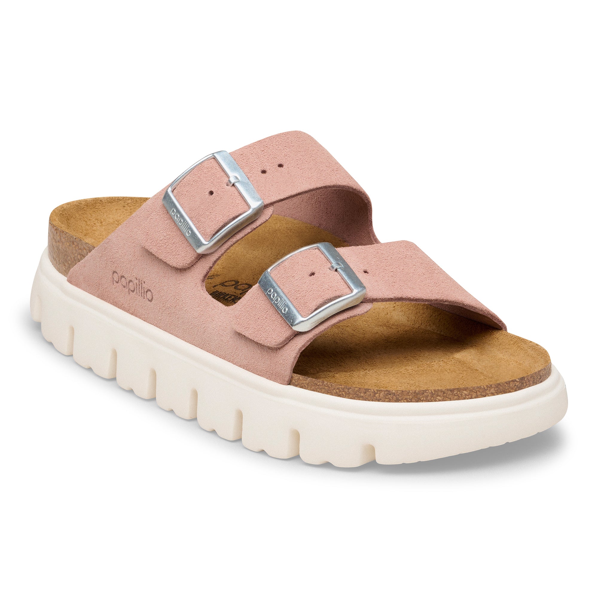 Papillio Arizona Chunky pink clay suede by Birkenstock