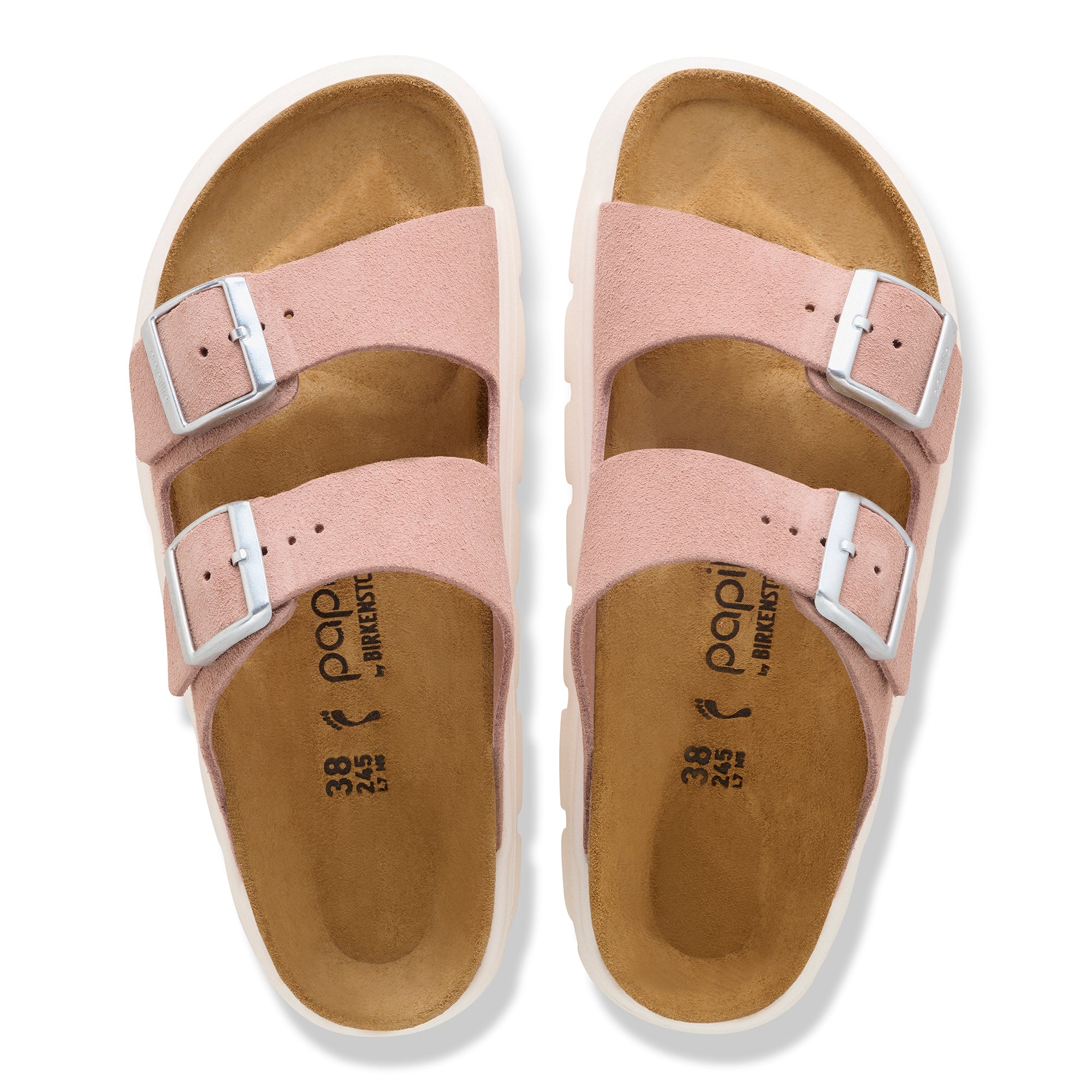 Papillio Arizona Chunky pink clay suede by Birkenstock
