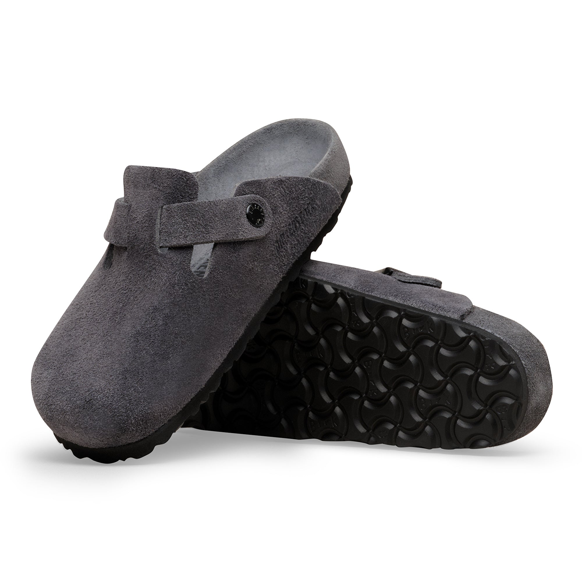 Birkenstock Boston Exquisite charcoal suede
