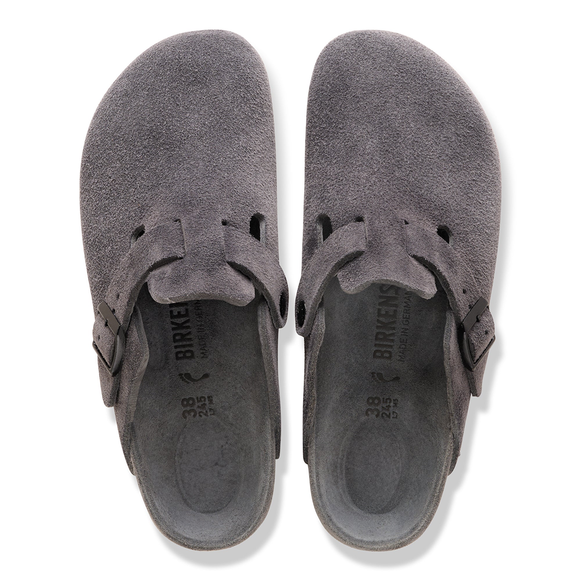 Birkenstock Boston Exquisite charcoal suede