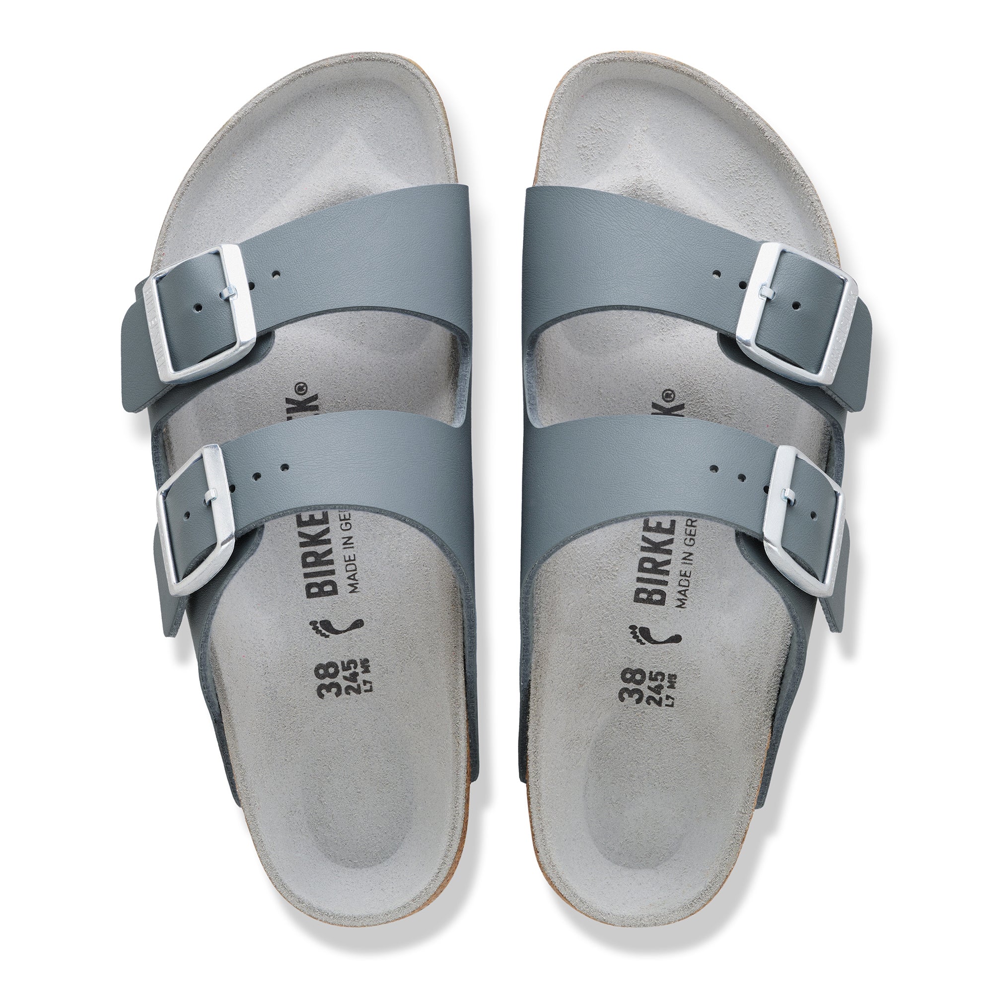 Birkenstock Arizona basalt gray Birko-Flor tonal