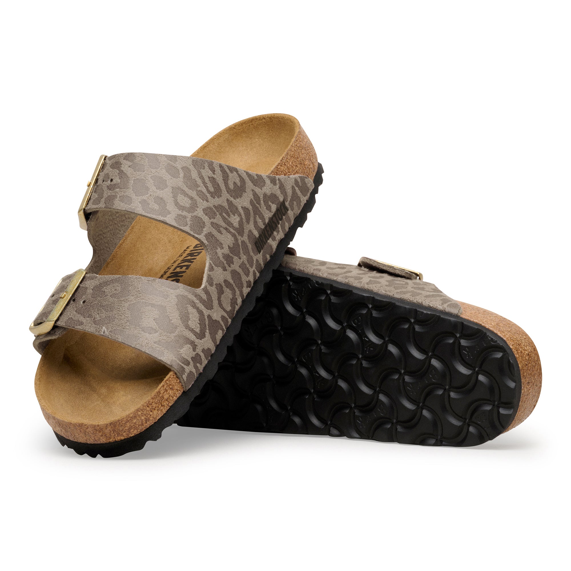 極美品　BIRKENSTOCK レオパード柄 ラメ サンダル 24cm レア Birkenstock Arizona leo gray taupe Birkibuc