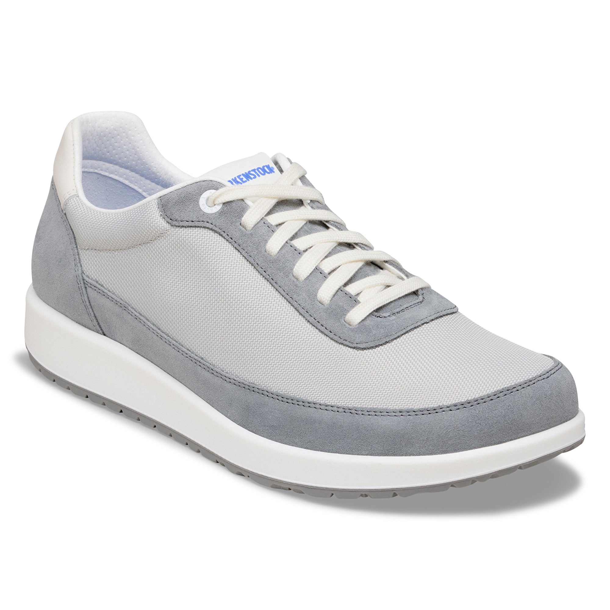 Birkenstock Honnef City basalt gray suede/stone coin textile