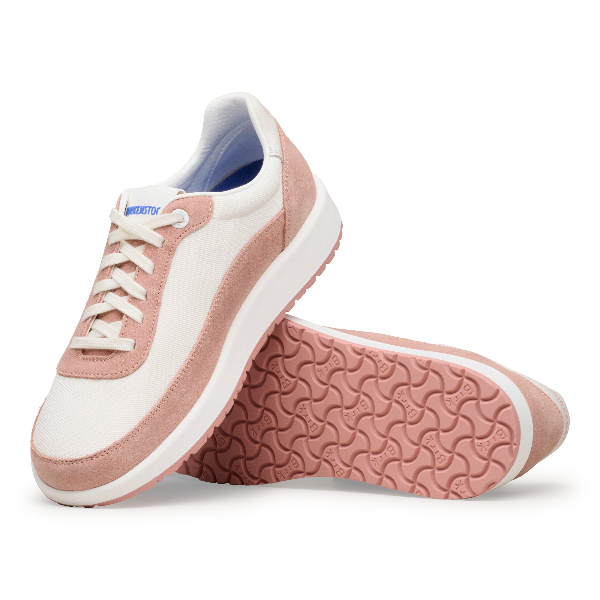 Birkenstock Honnef City pink clay suede/white textile