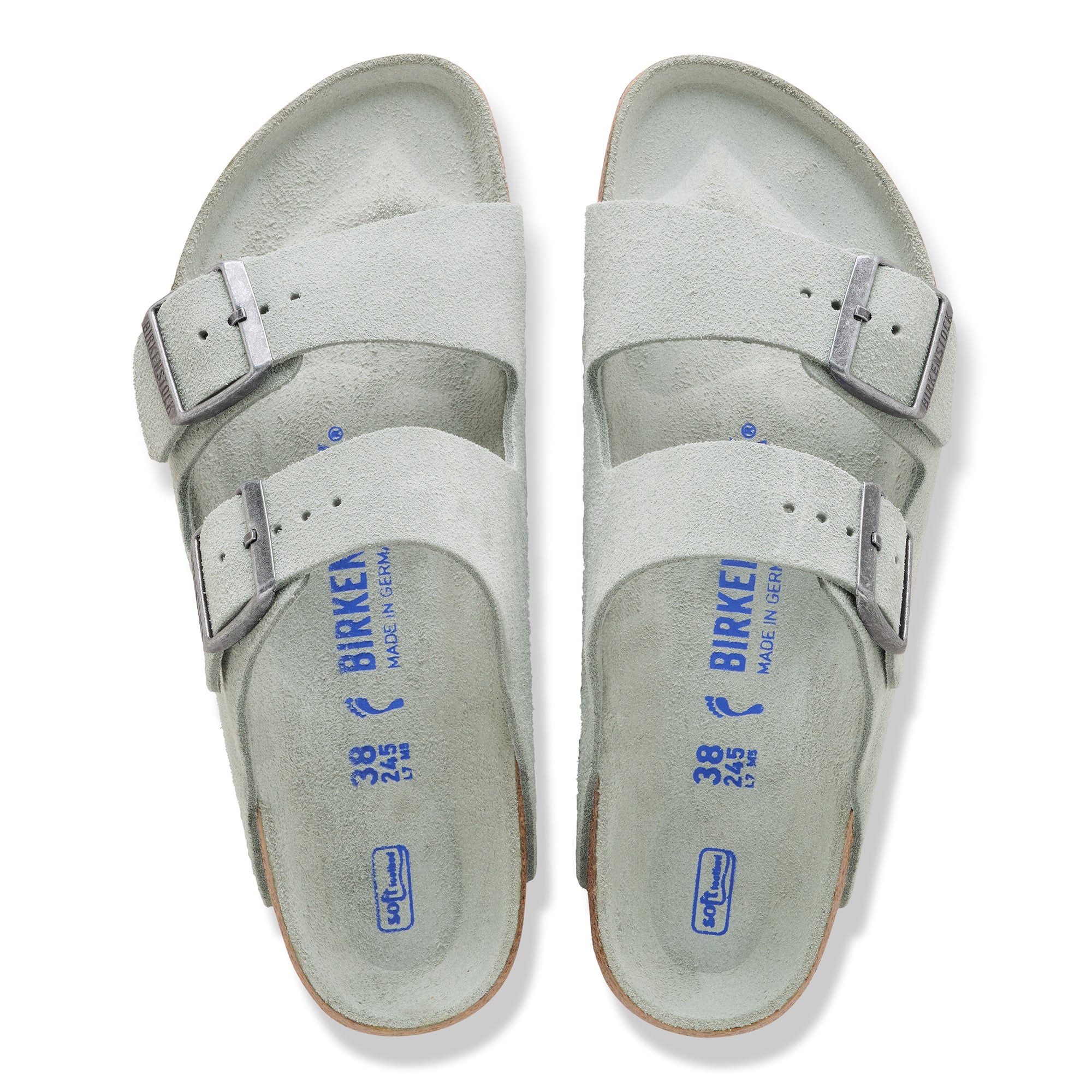 Birkenstock Arizona Soft Footbed pure sage suede tonal
