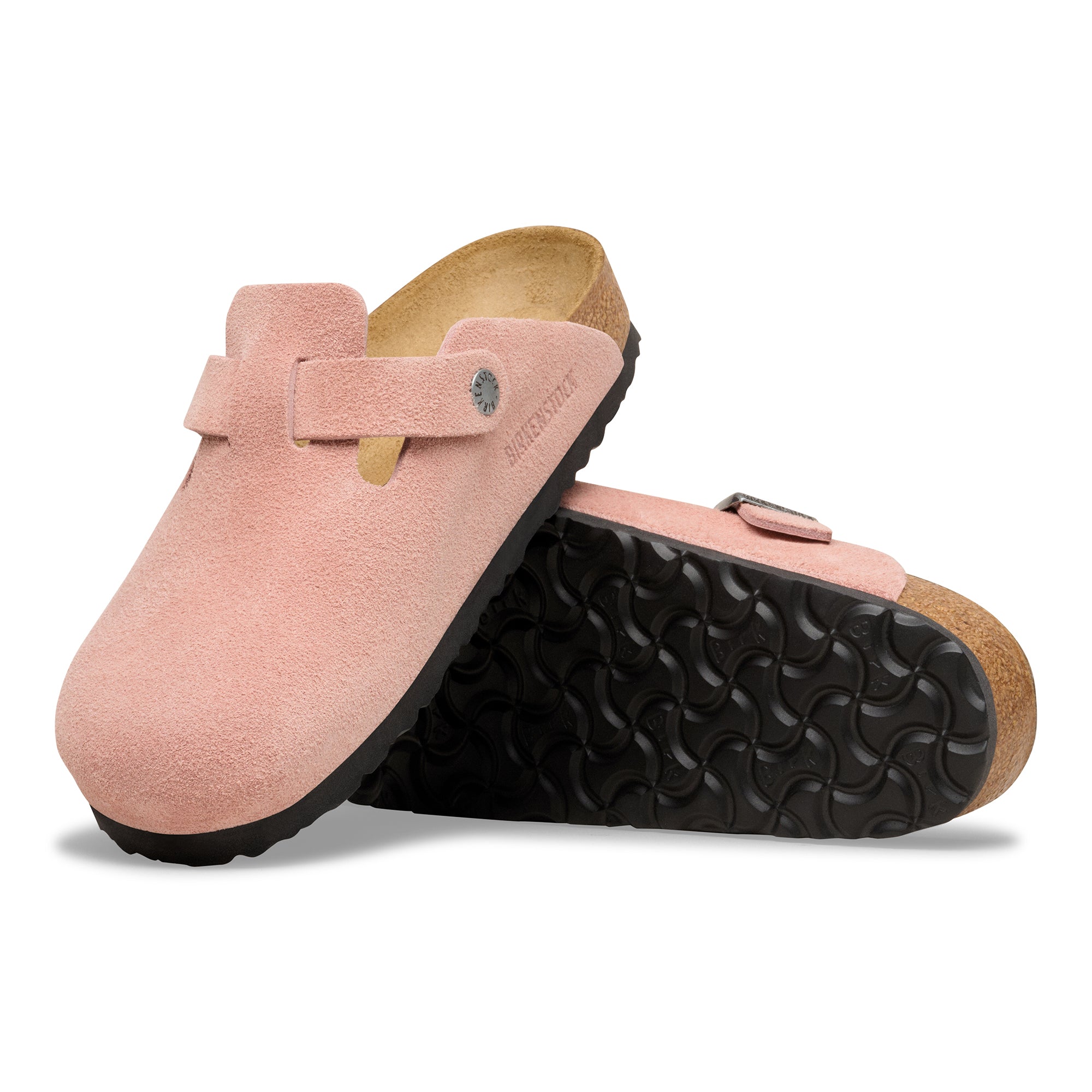 Birkenstock Boston pink clay suede