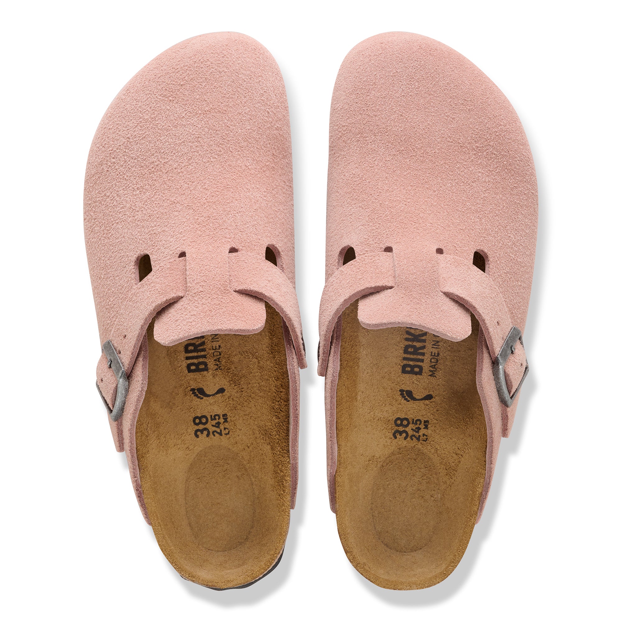 Birkenstock Boston pink clay suede