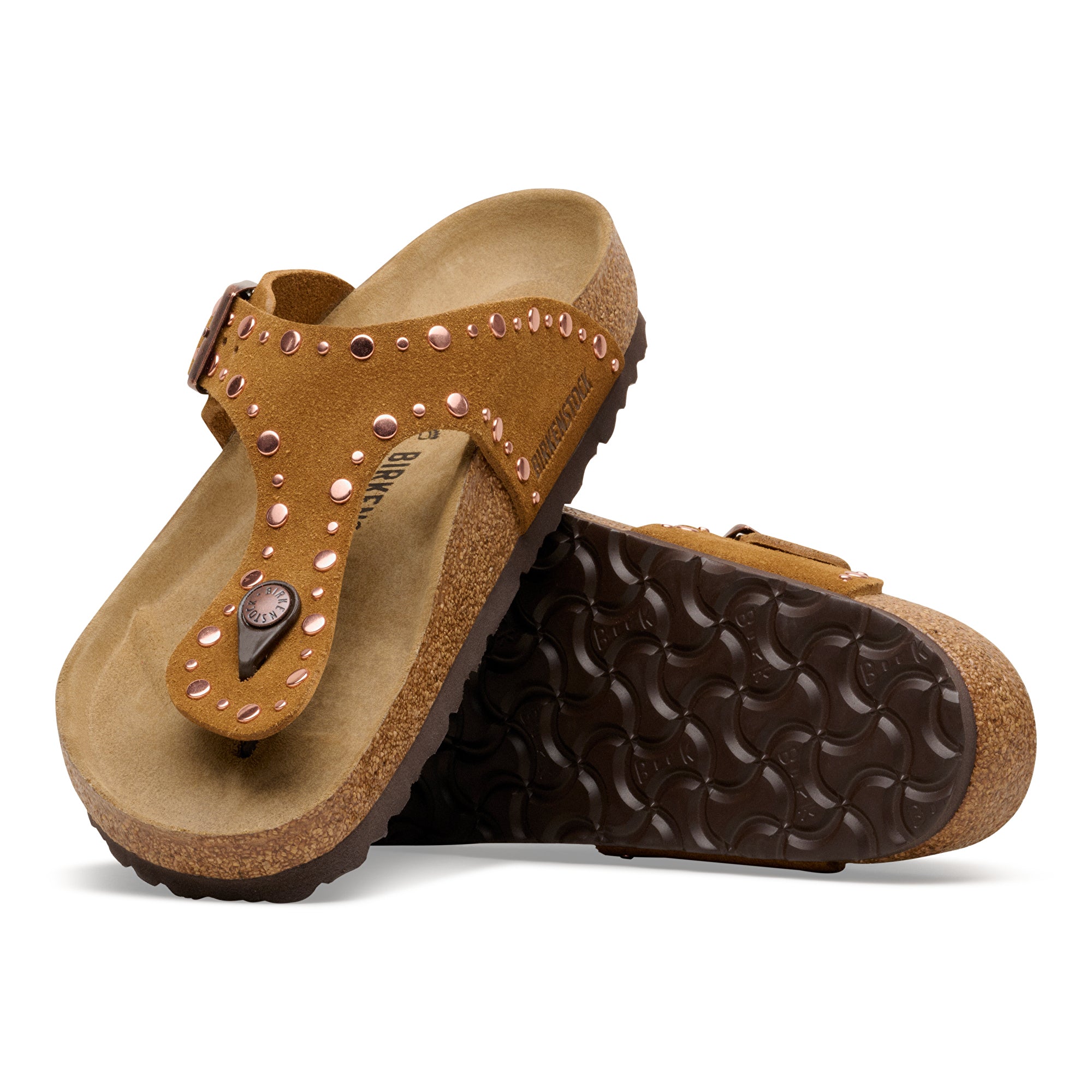Birkenstock Gizeh Rivets mink suede