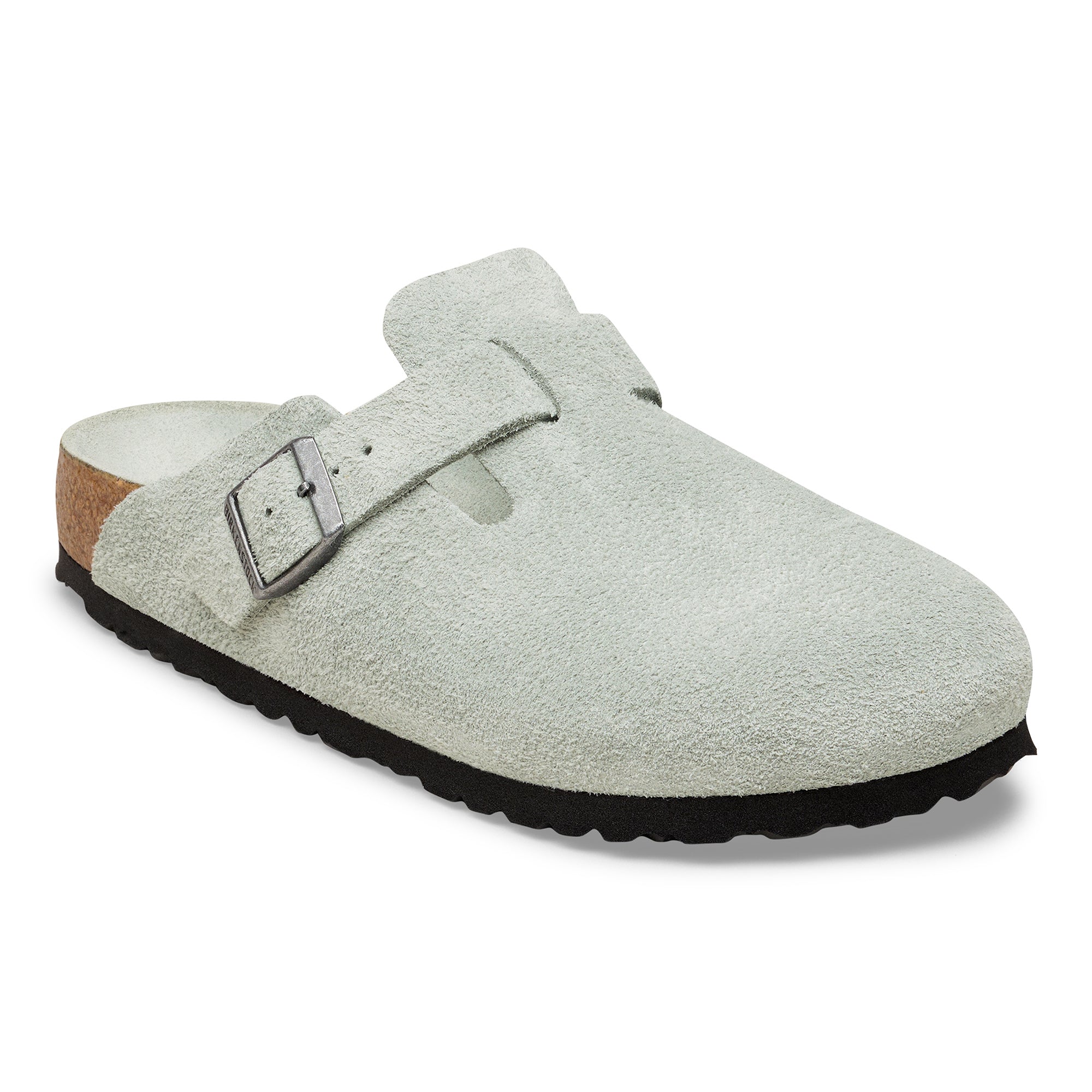 Birkenstock Boston Soft Footbed pure sage suede tonal