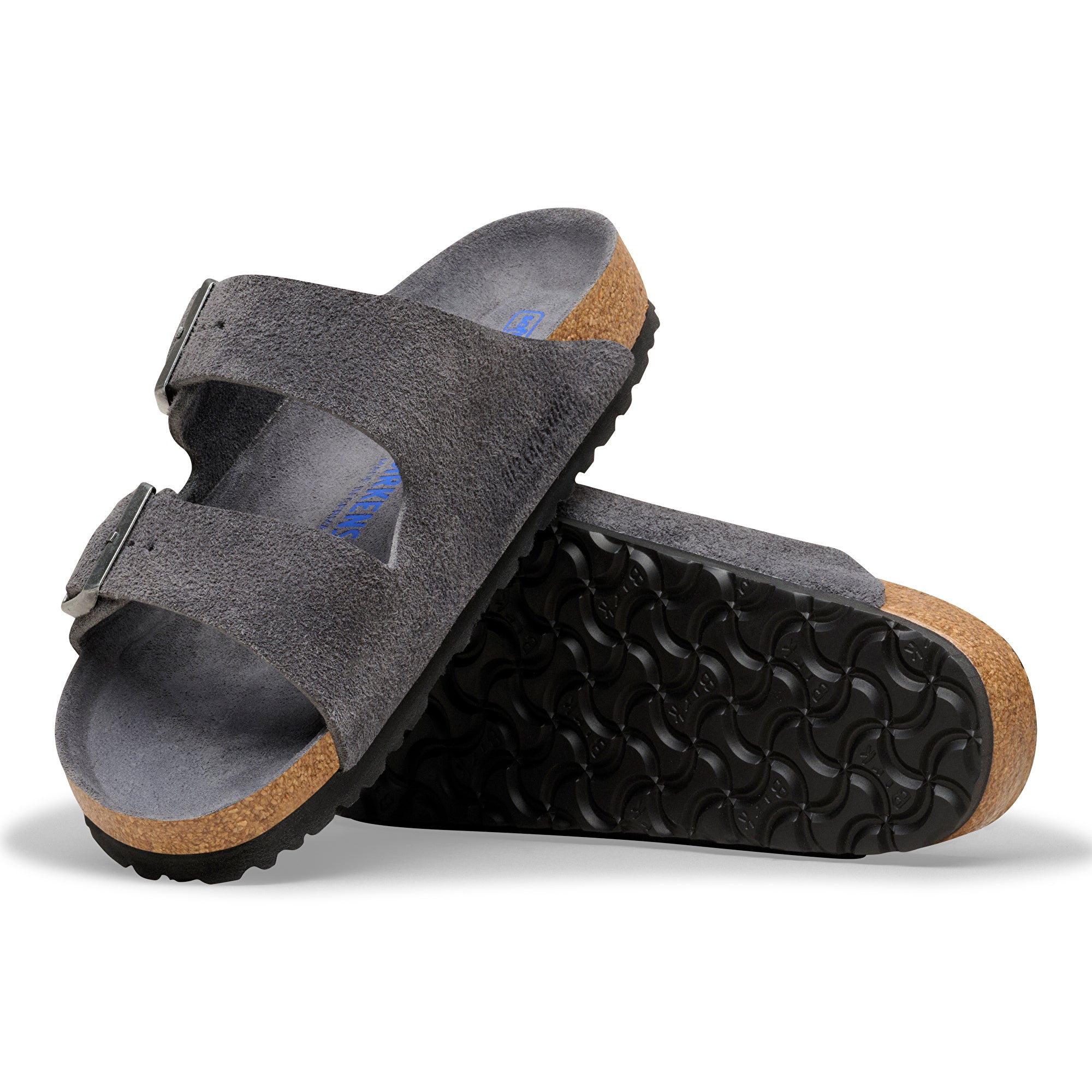 Birkenstock Arizona Soft Footbed charcoal suede tonal