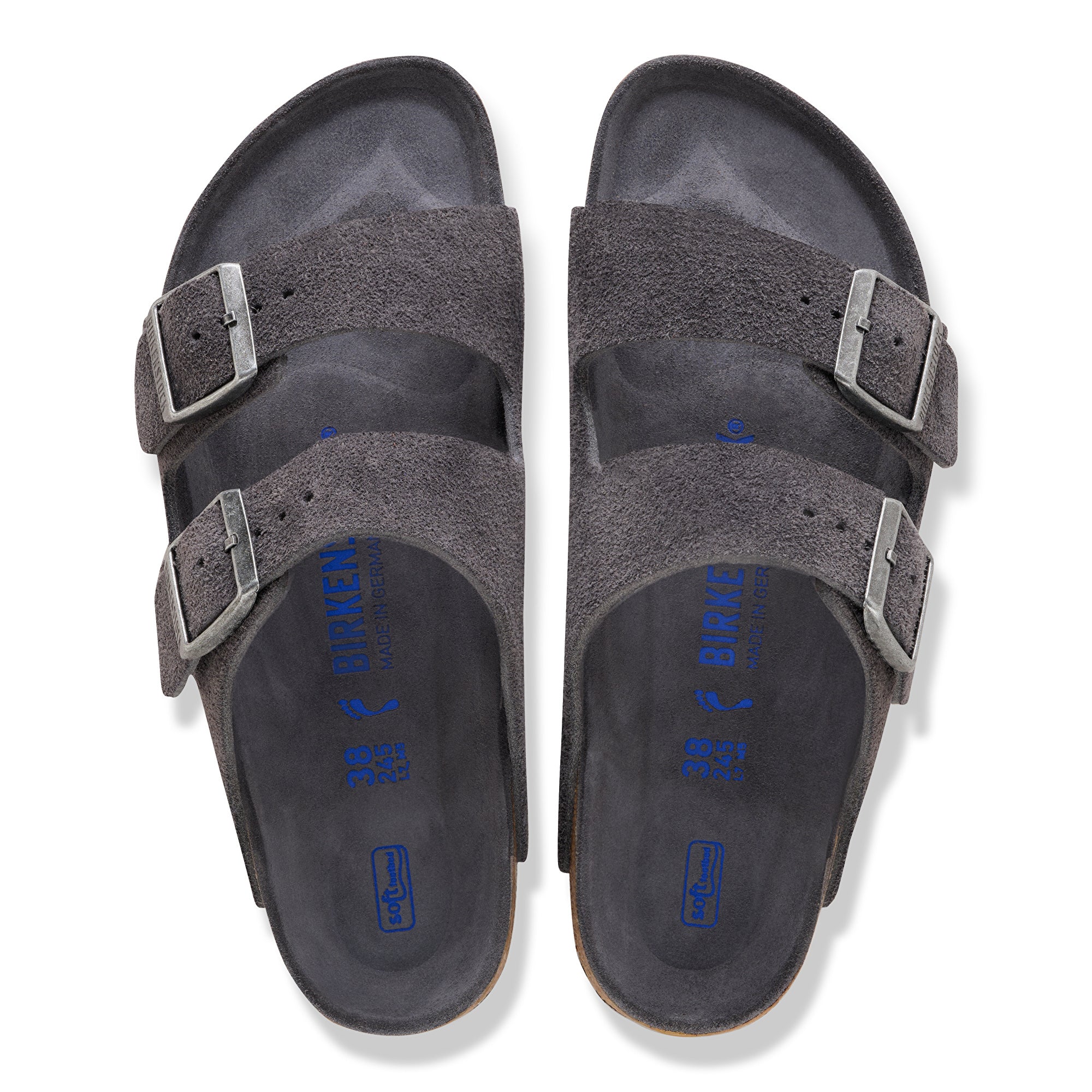 Birkenstock Arizona Soft Footbed charcoal suede tonal