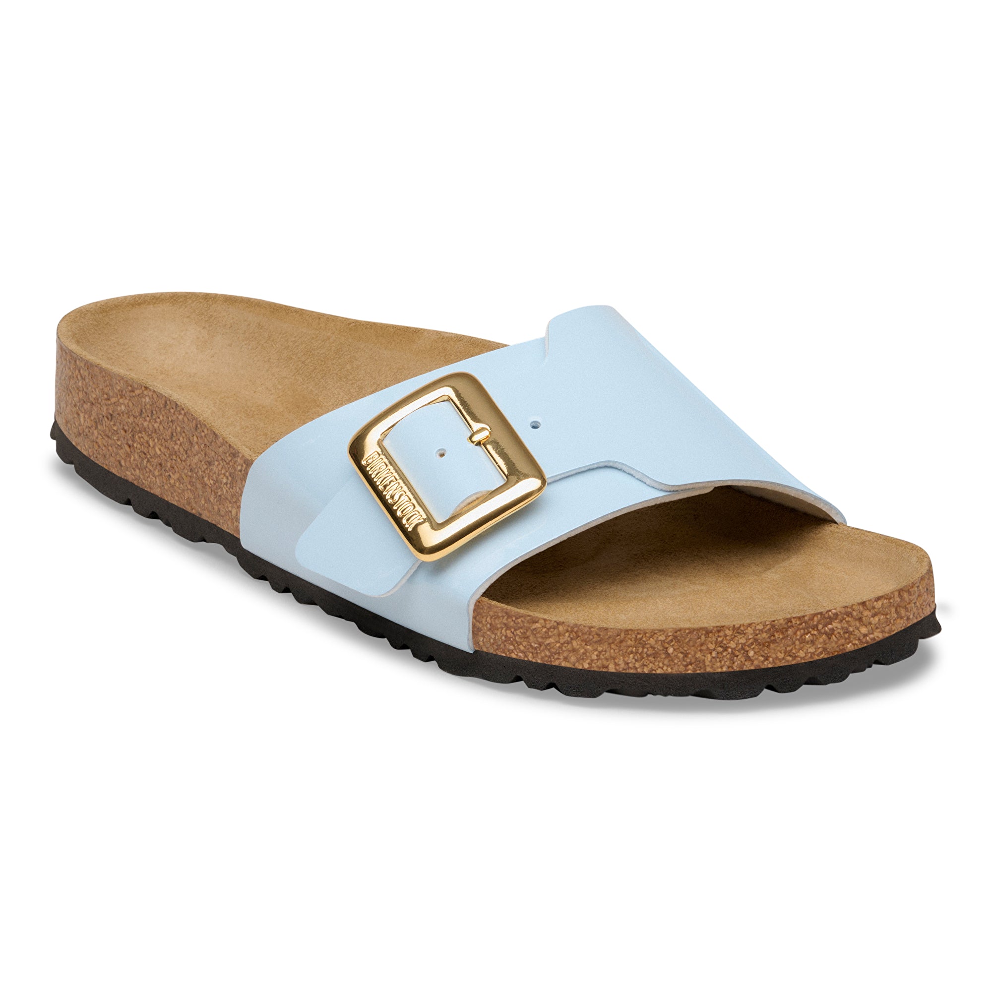 Birkenstock Catalina Luxe Buckle patent baby blue Birko-Flor