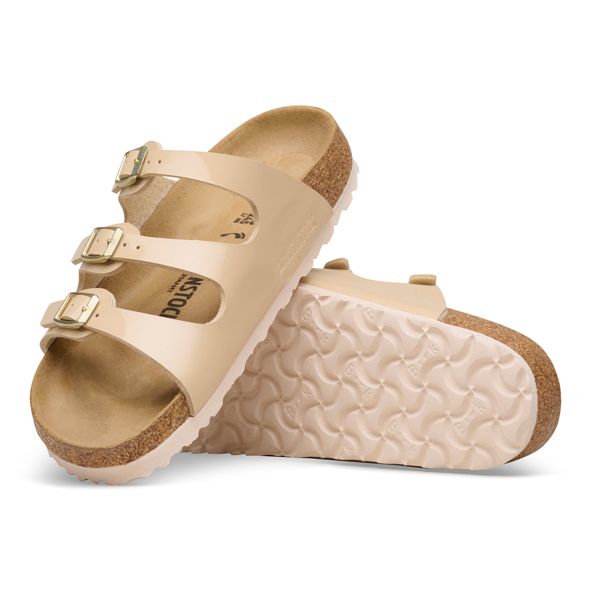 Birkenstock Florida patent sand Birko-Flor