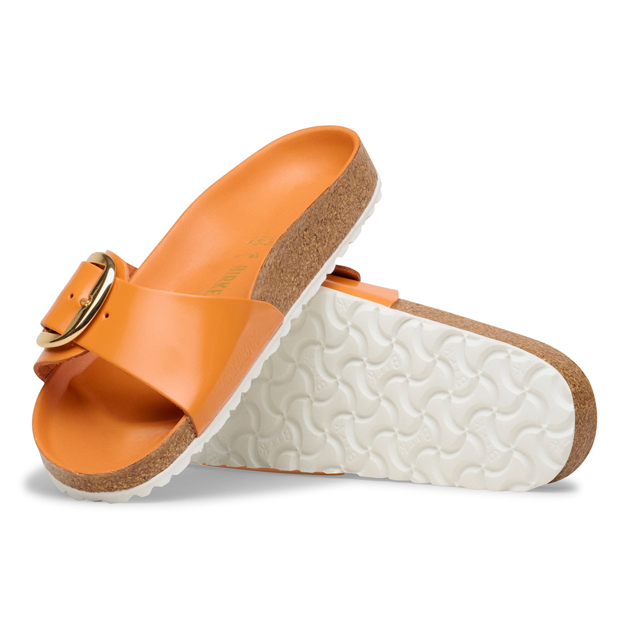 Birkenstock Madrid Big Buckle high shine kurkuma leather