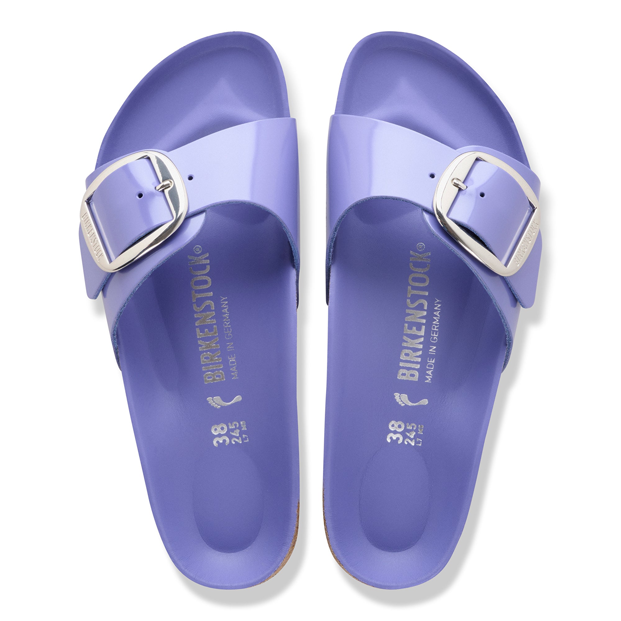 Birkenstock Madrid Big Buckle high shine purple dusk leather