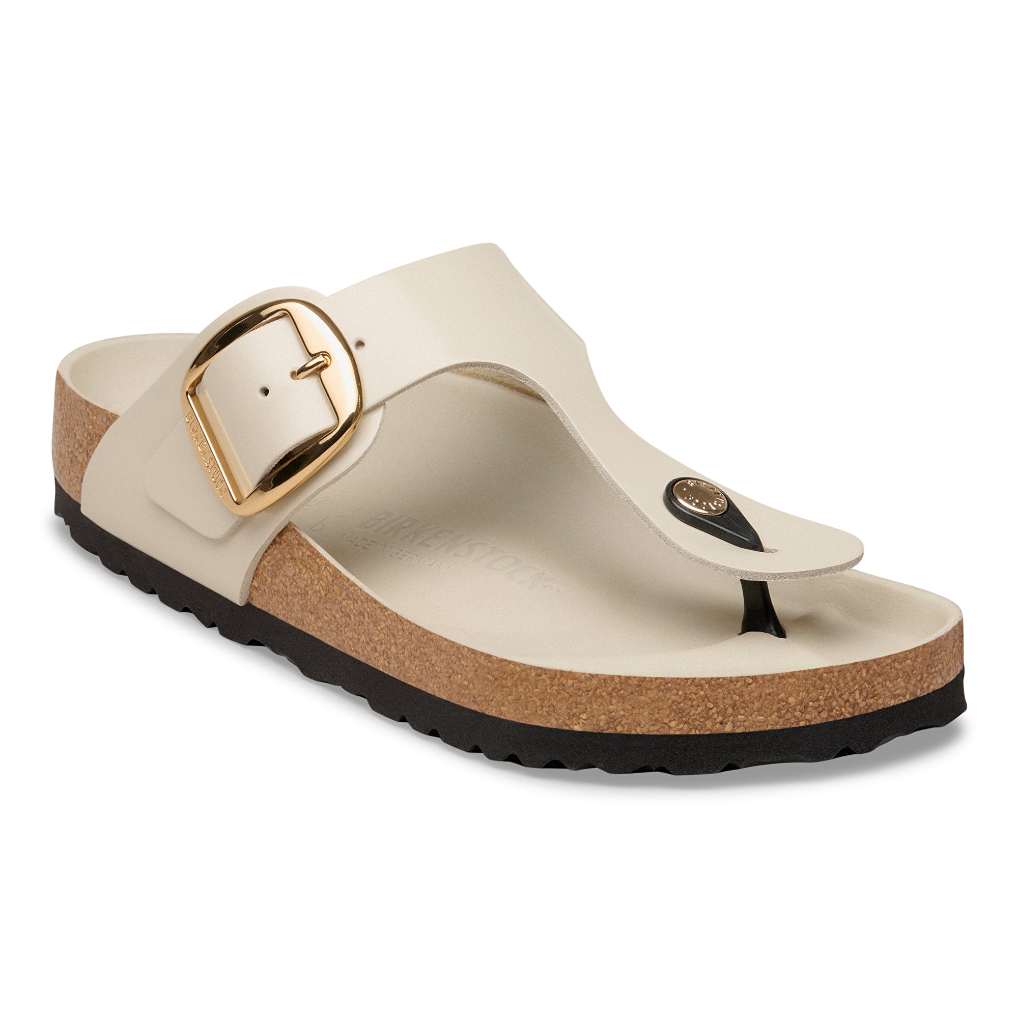 Birkenstock Gizeh Big Buckle oyster high shine leather